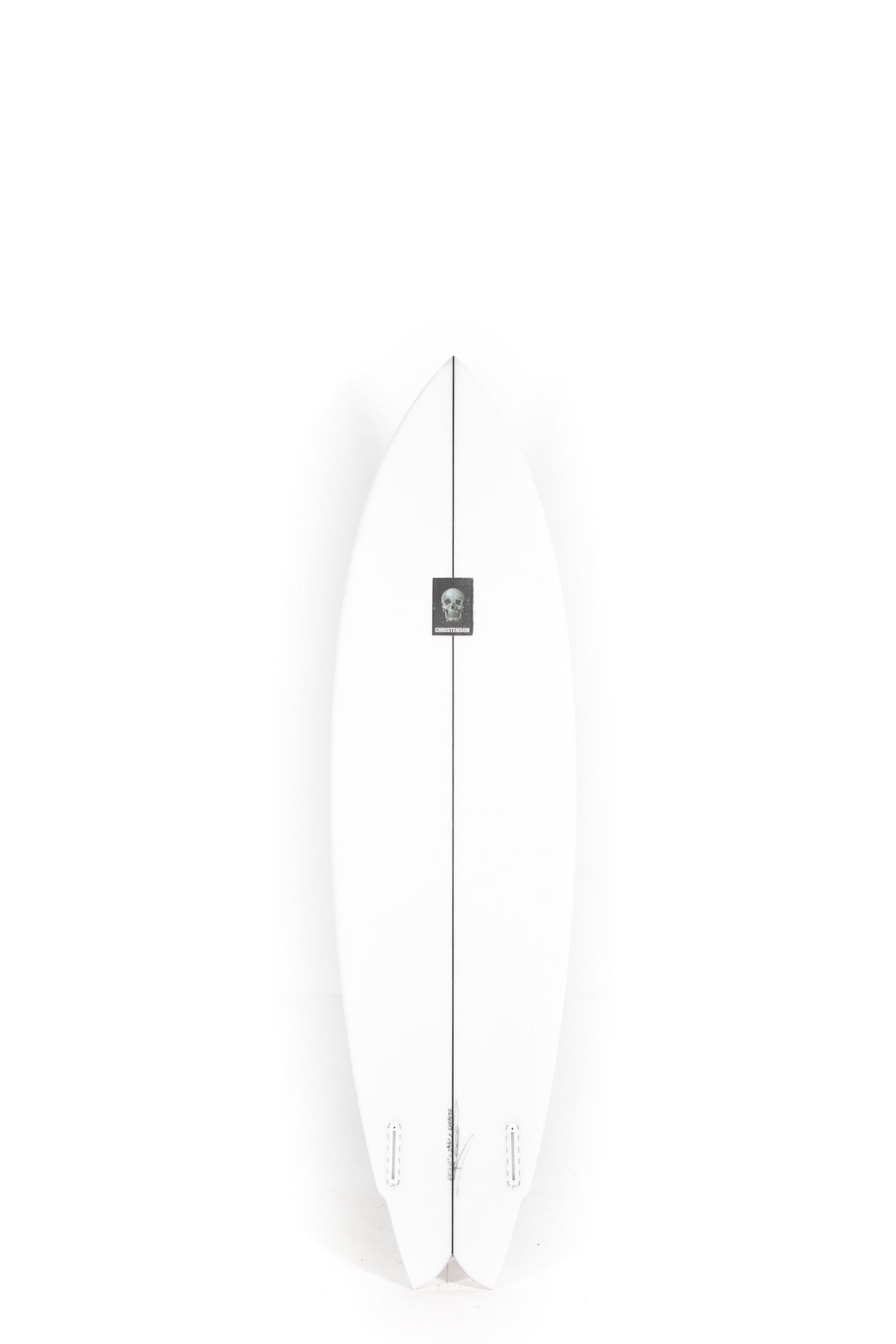 Green and purple Christenson Surfboard Wolverine size 6'10" on a white background by Pukas Surf Shop - 2
