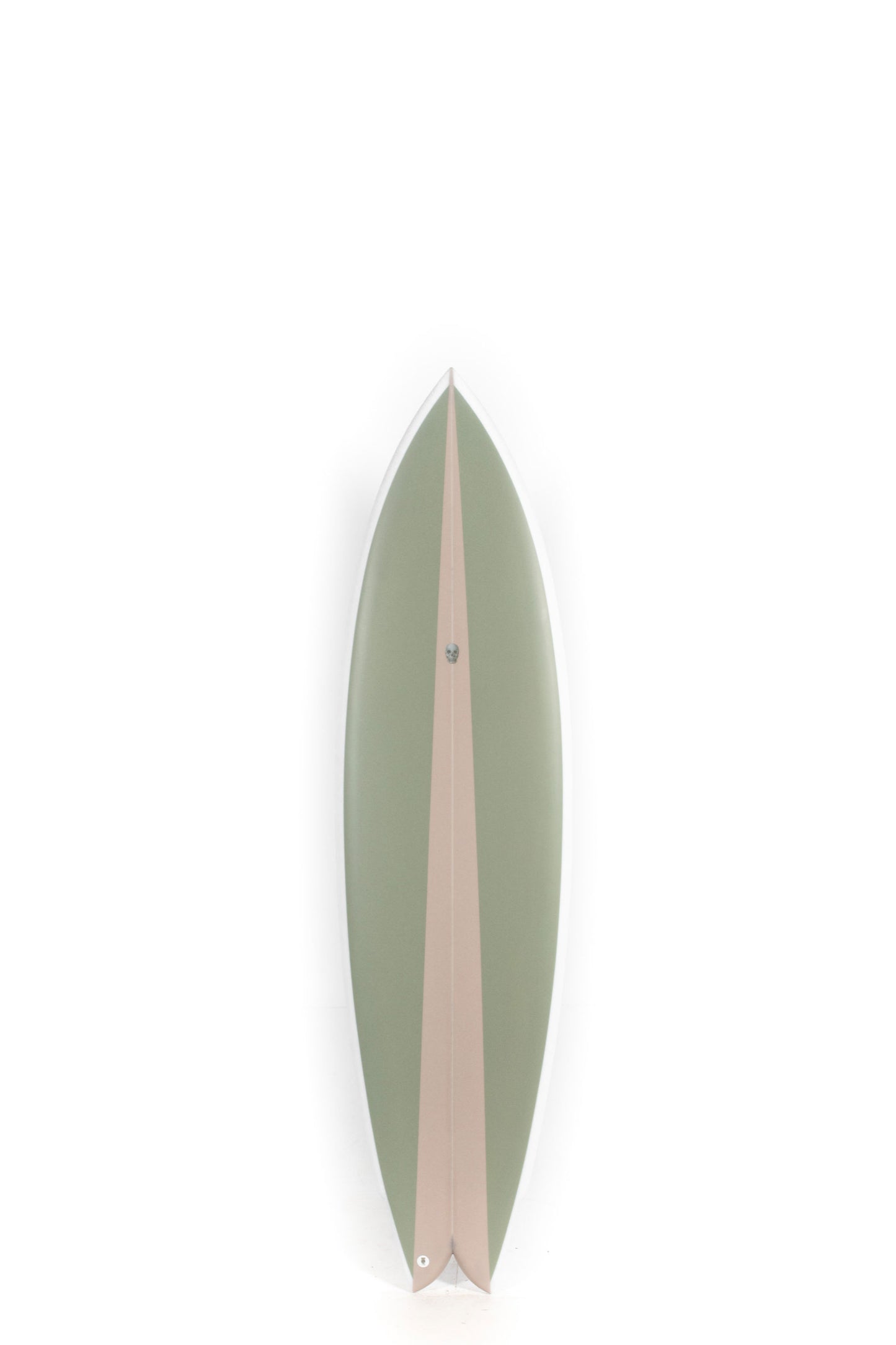 Green Christenson Surfboard Wolverine size 6'8" on a white background at Pukas Surf Shop