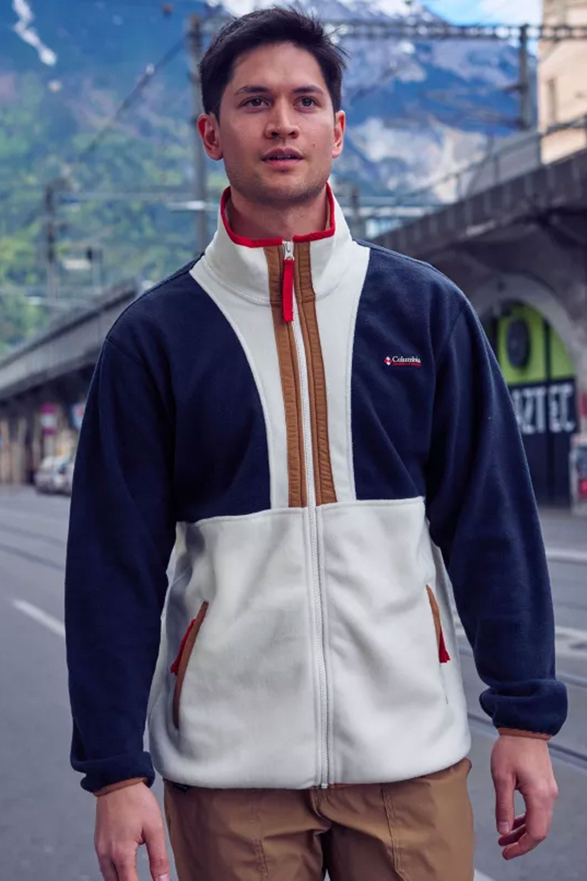 COLUMBIA - BACKBOWL II FULL ZIP FLEECE - BLACK/CHALK | Shop at