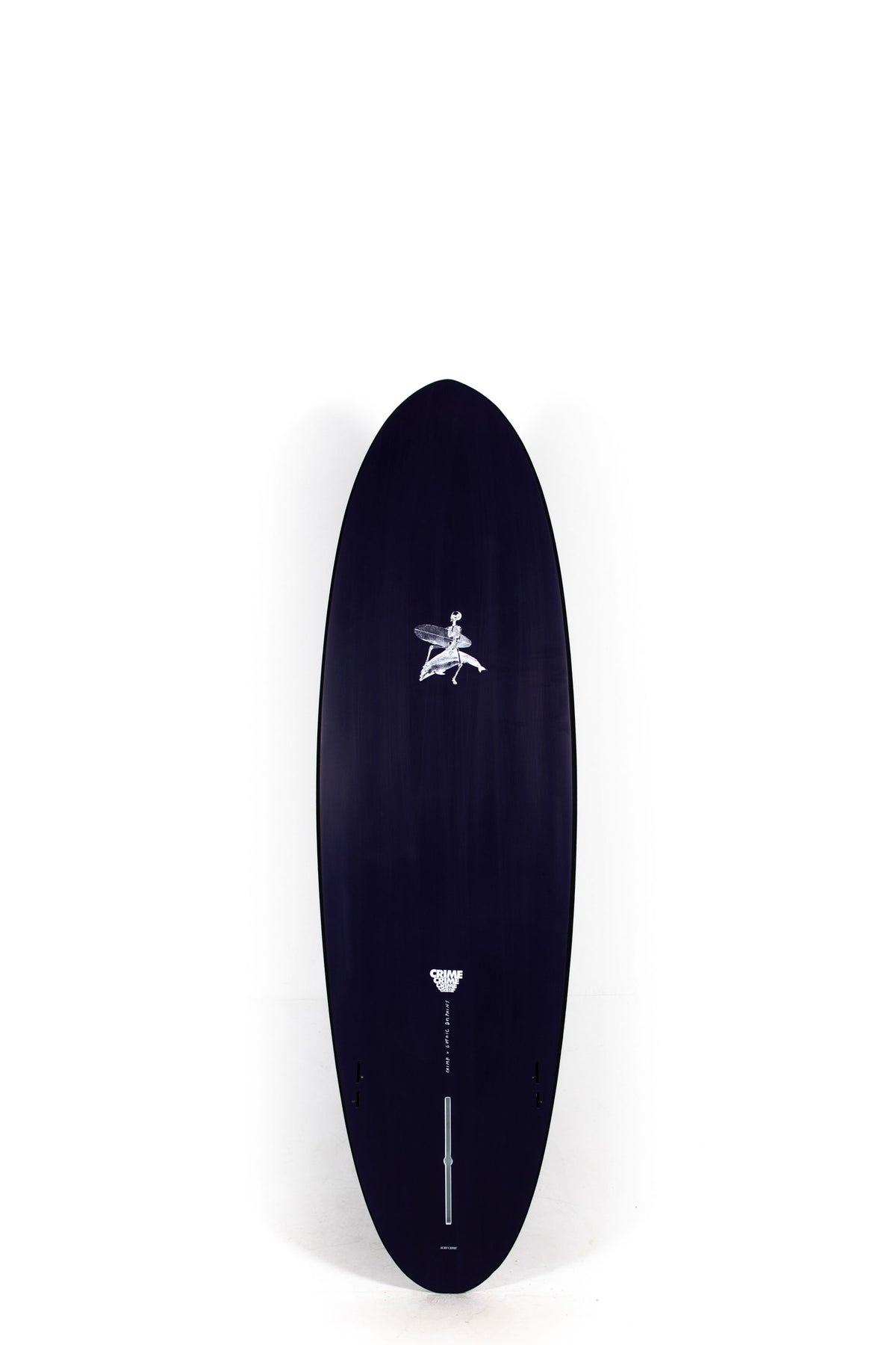 Black and violet Crime Surfboard Gothic Dolphins size 6'6" on a white background by Pukas Surf Shop - 2