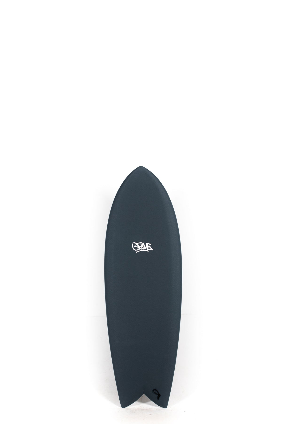 Grey Crime Surfboard Keel Fish size 5'5" on a white background by Pukas Surf Shop