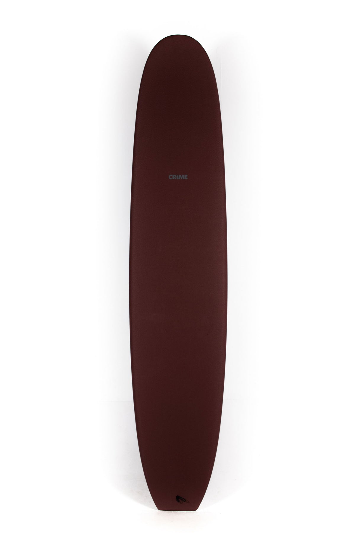 Dark Red Crime Surfboards Noserider 2 size 9'2" on a white background by Pukas Surf Shop