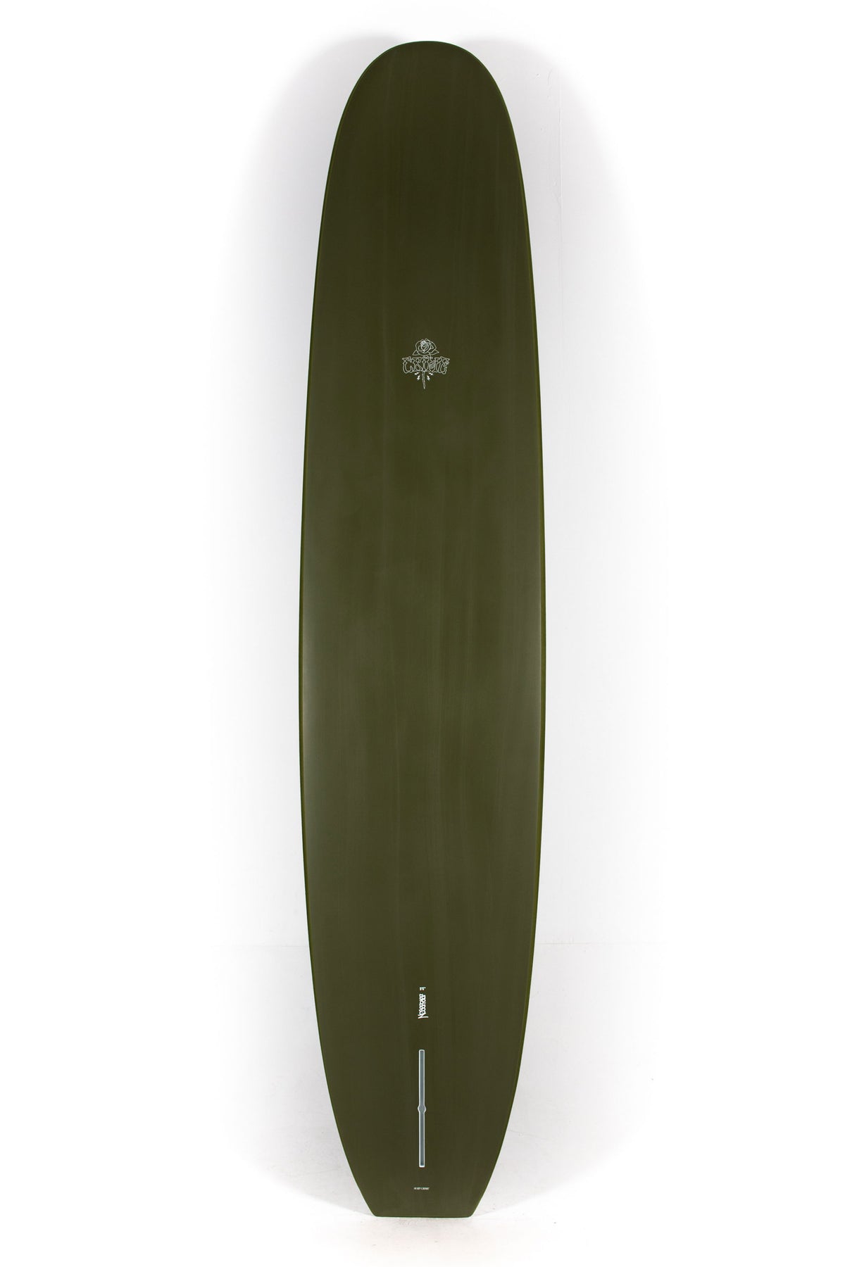 Green Crime Surfboard Noserider 2 size 9'6" on a white background by Pukas Surf Shop - 2