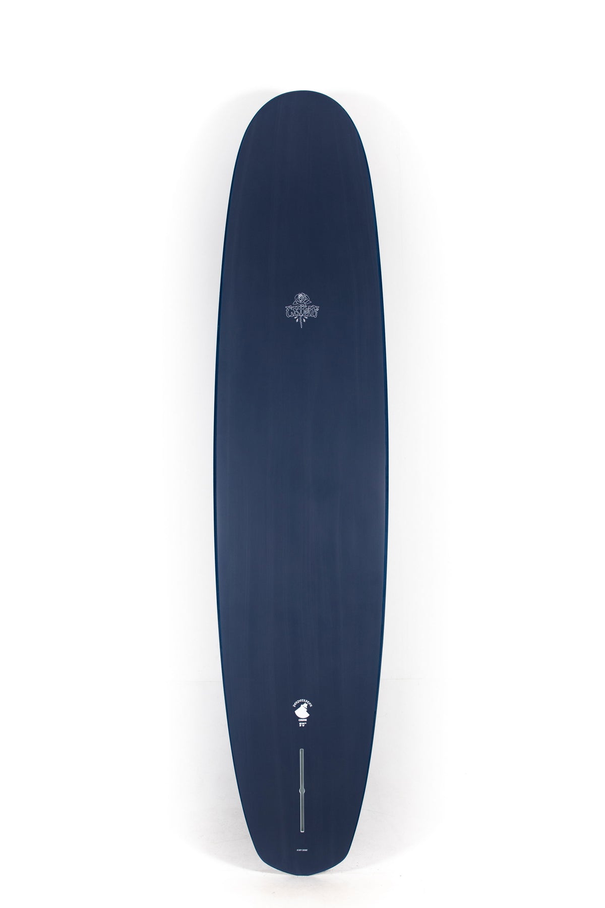 Dark blue Crime Surfboard size 9'0" on a white background by Pukas Surf Shop - 2