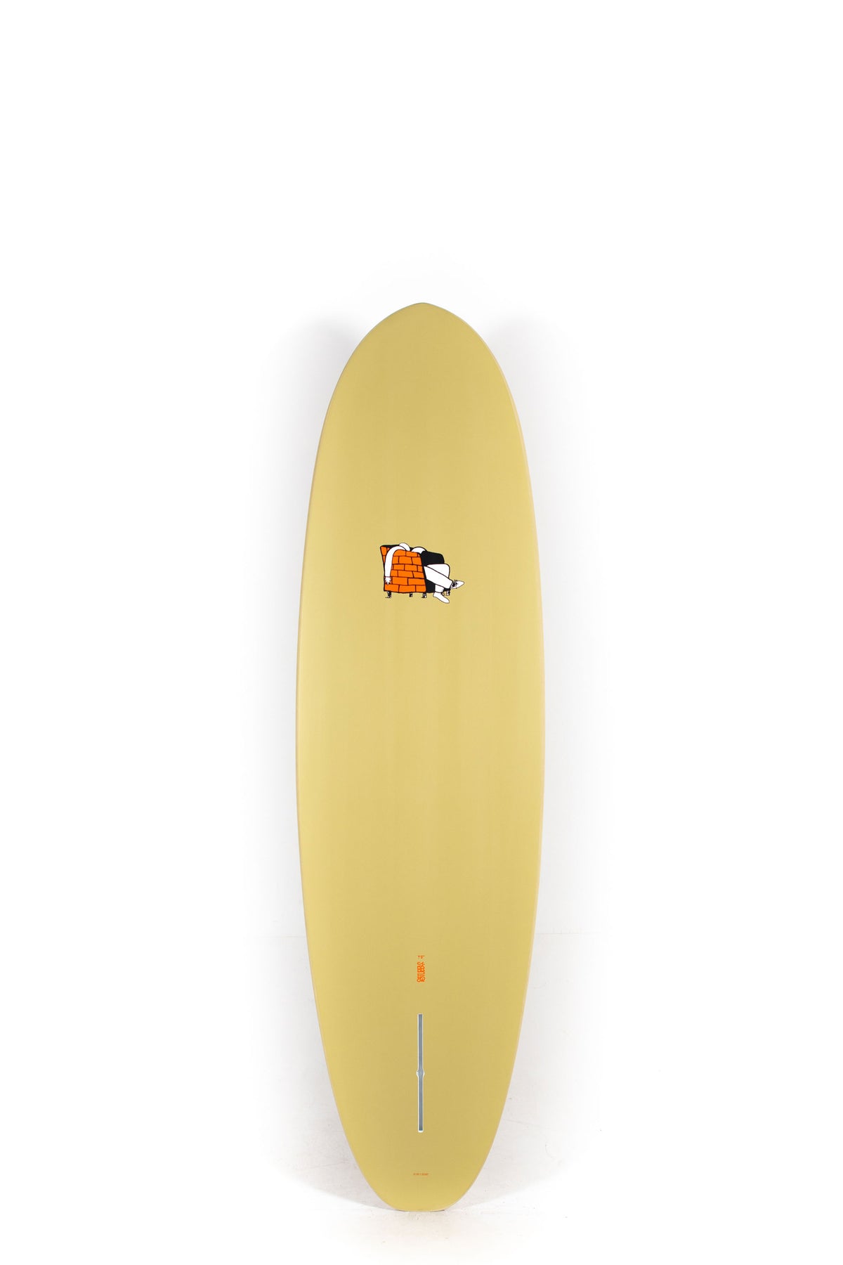 Yellow Crime Surfboard Stubby 7'0" on a white background by pukas surf shop - 2
