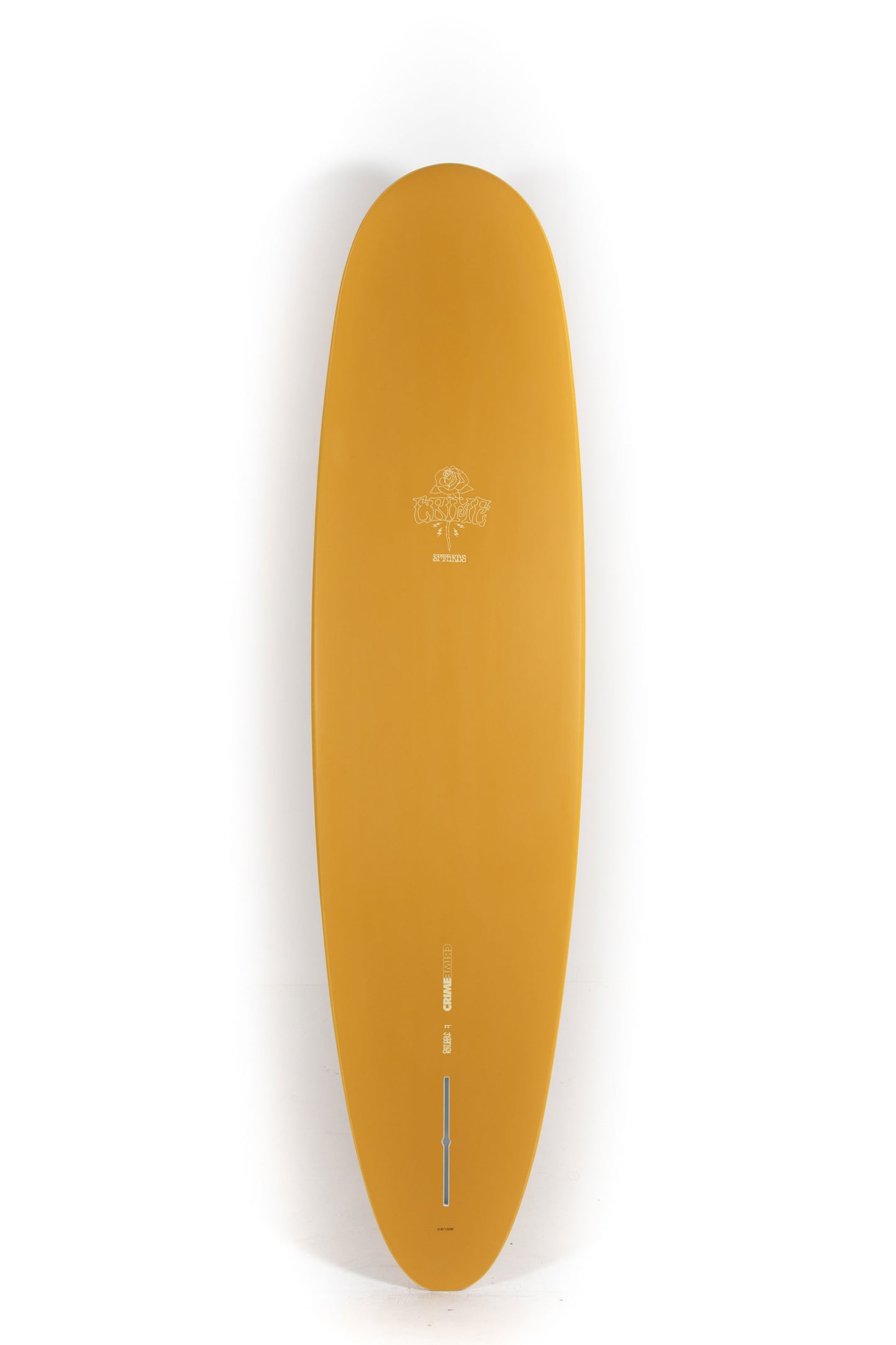 Yellow/Orange Crime Surfboards Stubby Size 8'0" at Pukas Surf Shop - 2