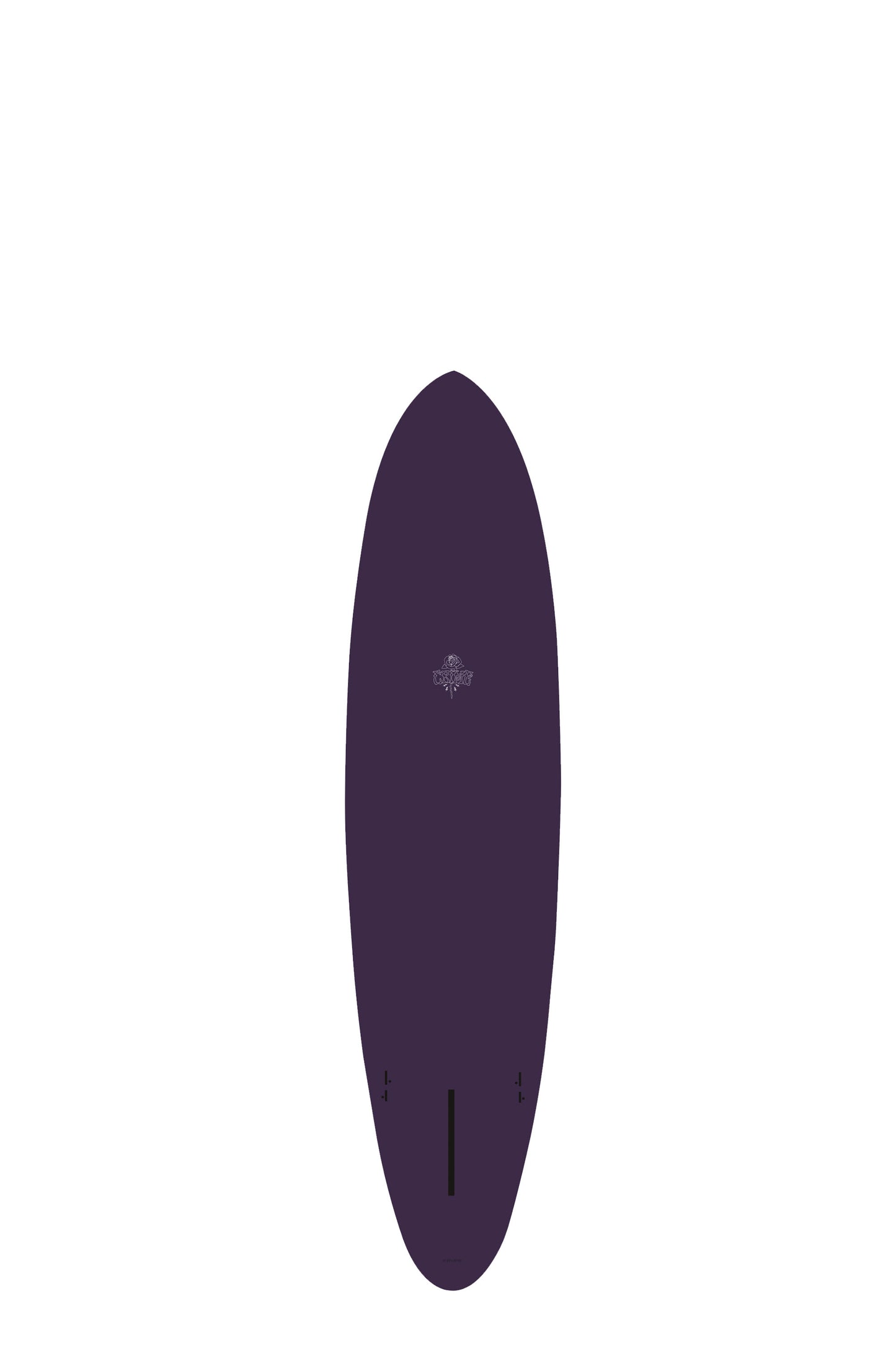 Purple surfboard with a CRIME logo on a white background by Pukas Surf Shop - 2