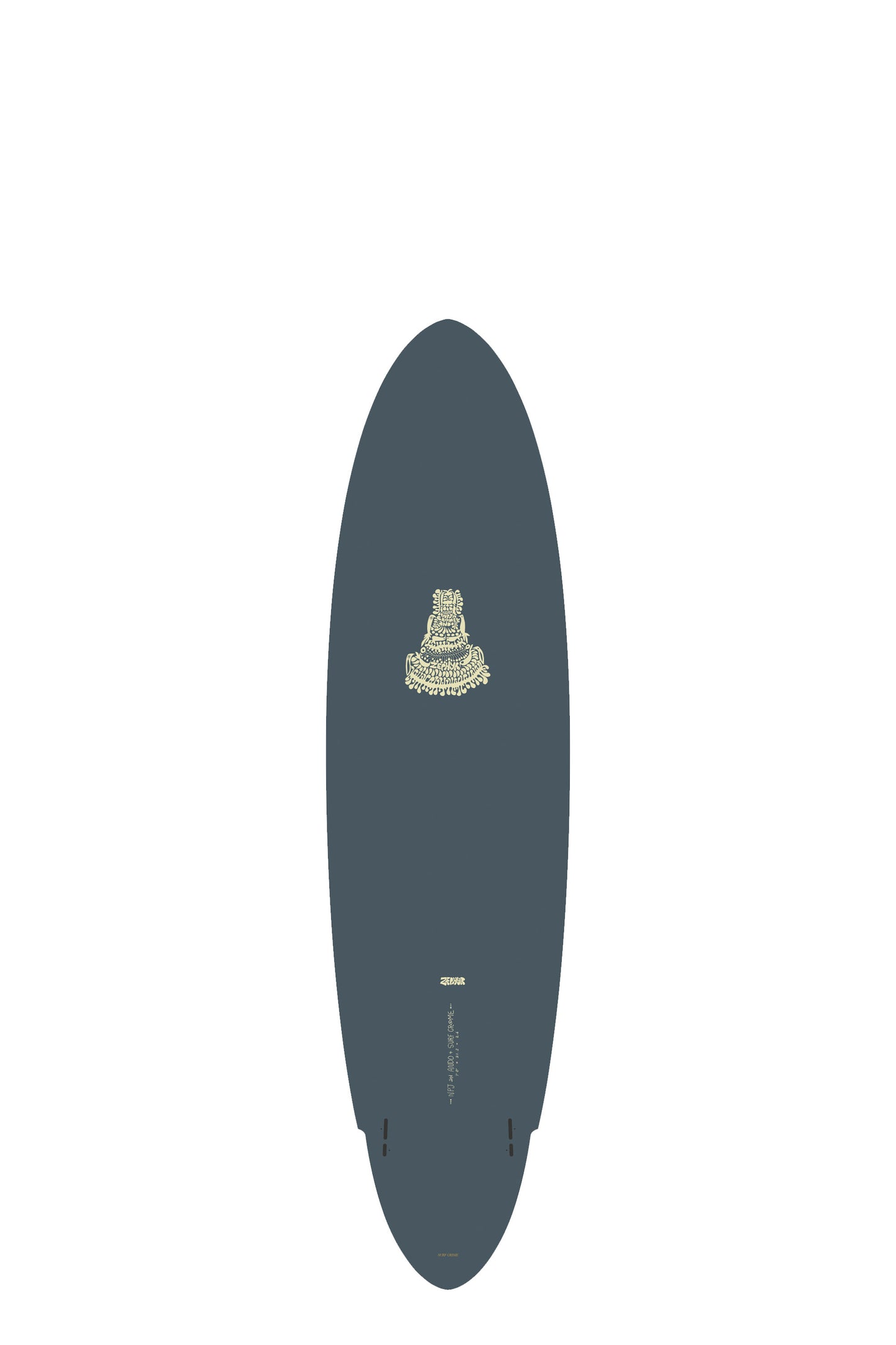 Dark blue Crime surfboard with a Crime brand logo on a white background by Pukas Surf Shop - 2
