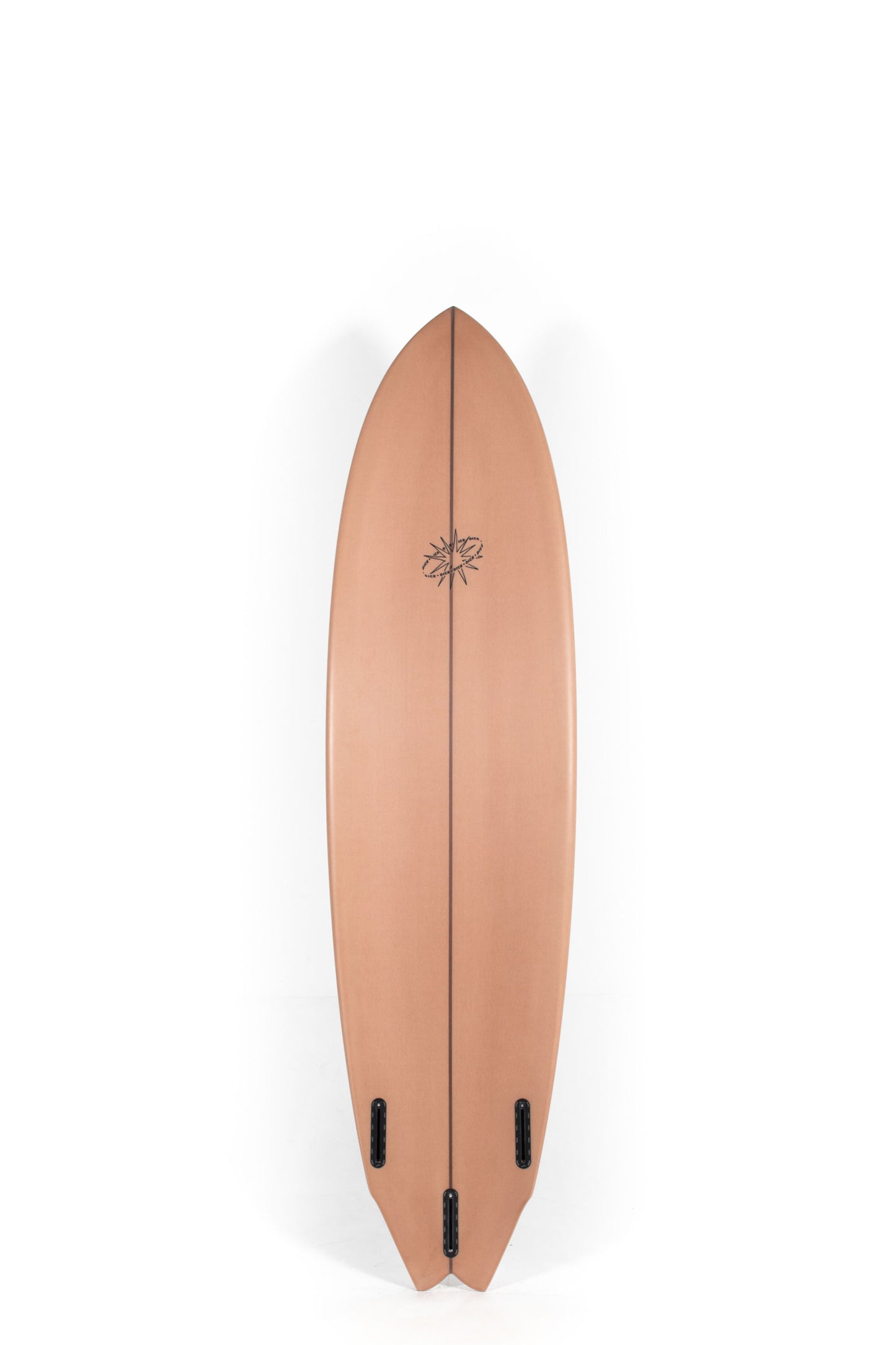 White and brown Dice Hotline Surfboard Bullet Bill Biggie size 7'1" at Pukas Surf Shop - 2