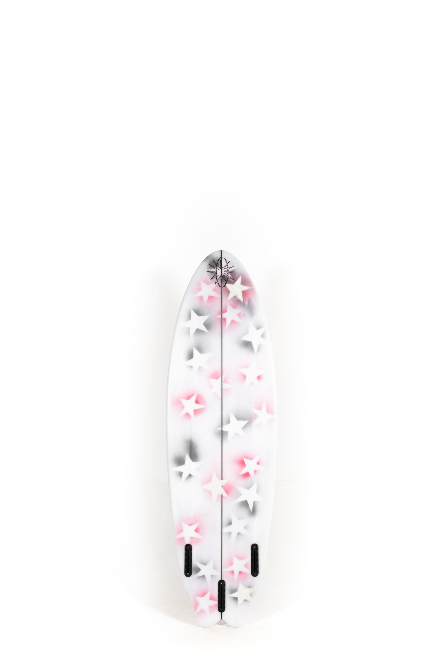 White Dice Hotline Fender II surfboards with star design size 5'6" by Tom Morat at Pukas Surf Shop - 2