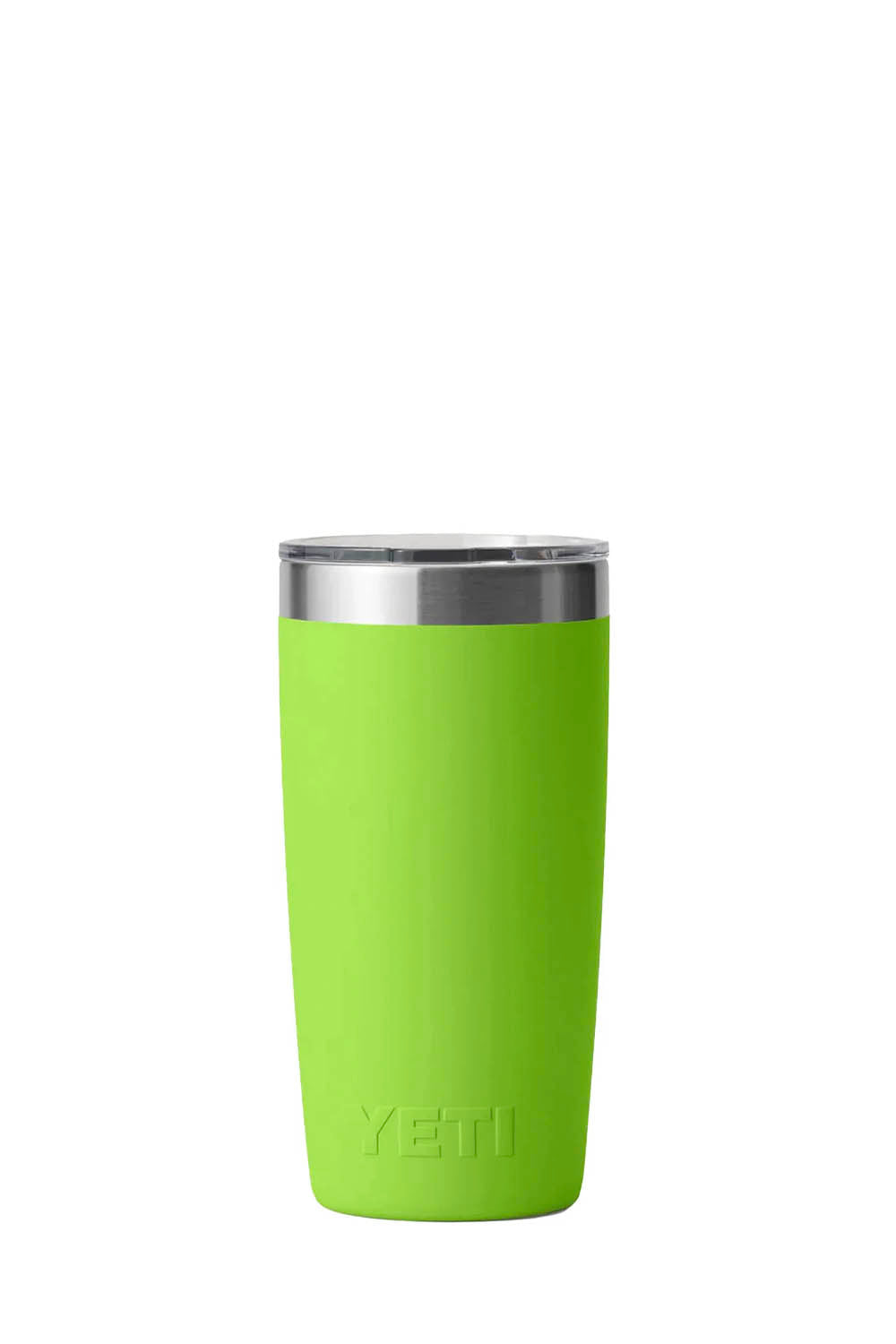 YETI Rambler 10 oz tumbler in venom green color on white background