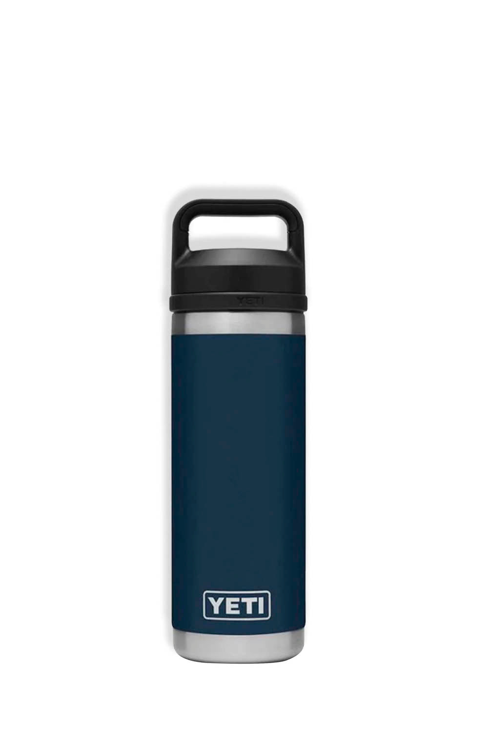 YETI Rambler 18 oz Navy insulated bottle with Chug Cap, 532ml