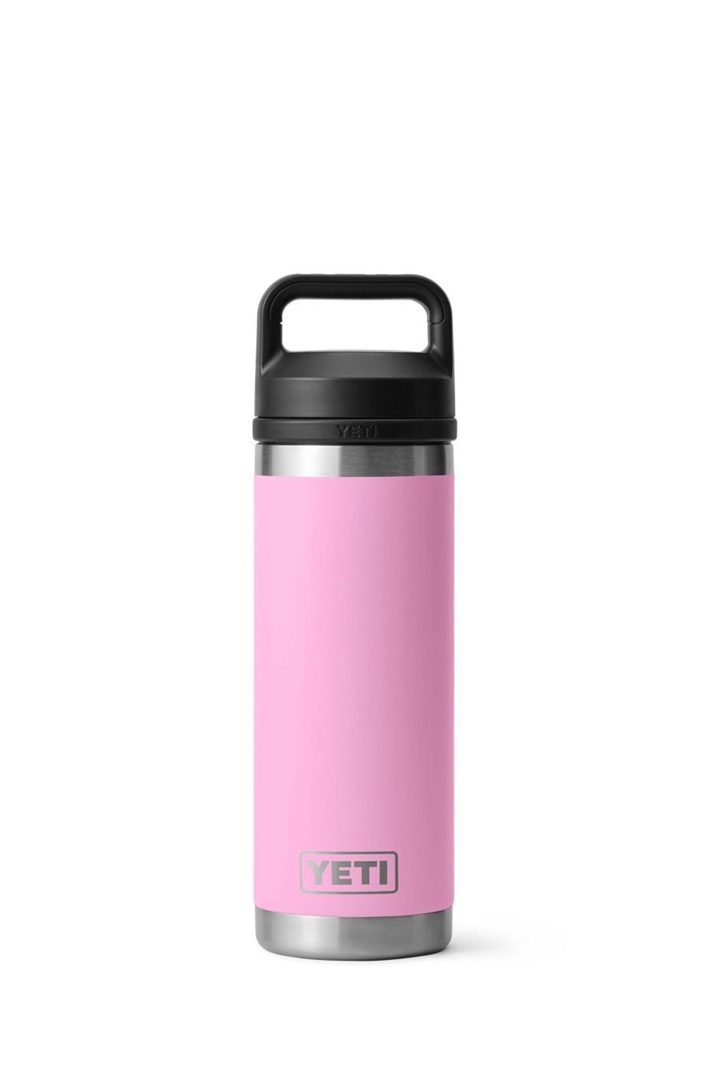 Pink YETI water bottle with black lid Pukas Surf Shop