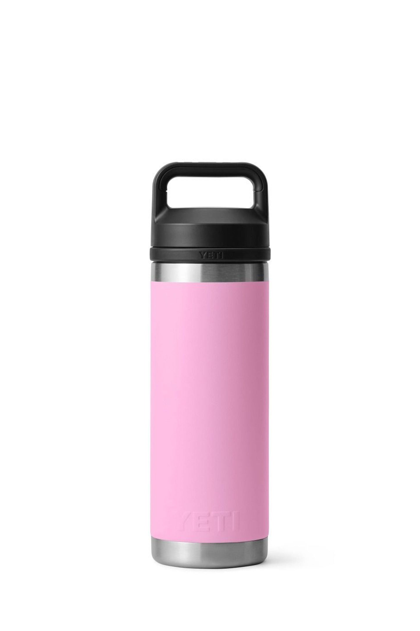 Pink YETI water bottle with black lid Pukas Surf Shop