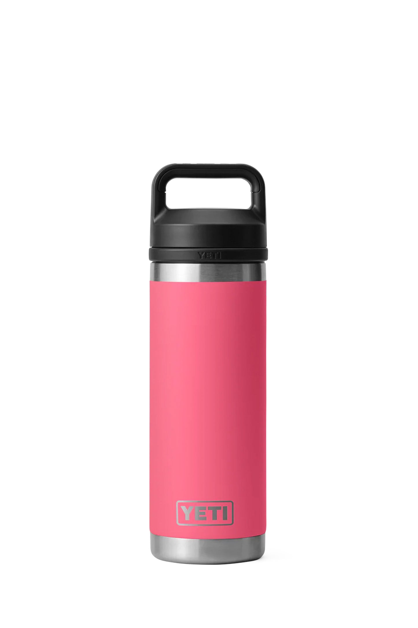 Pink YETI water bottle with black lid Pukas Surf Shop
