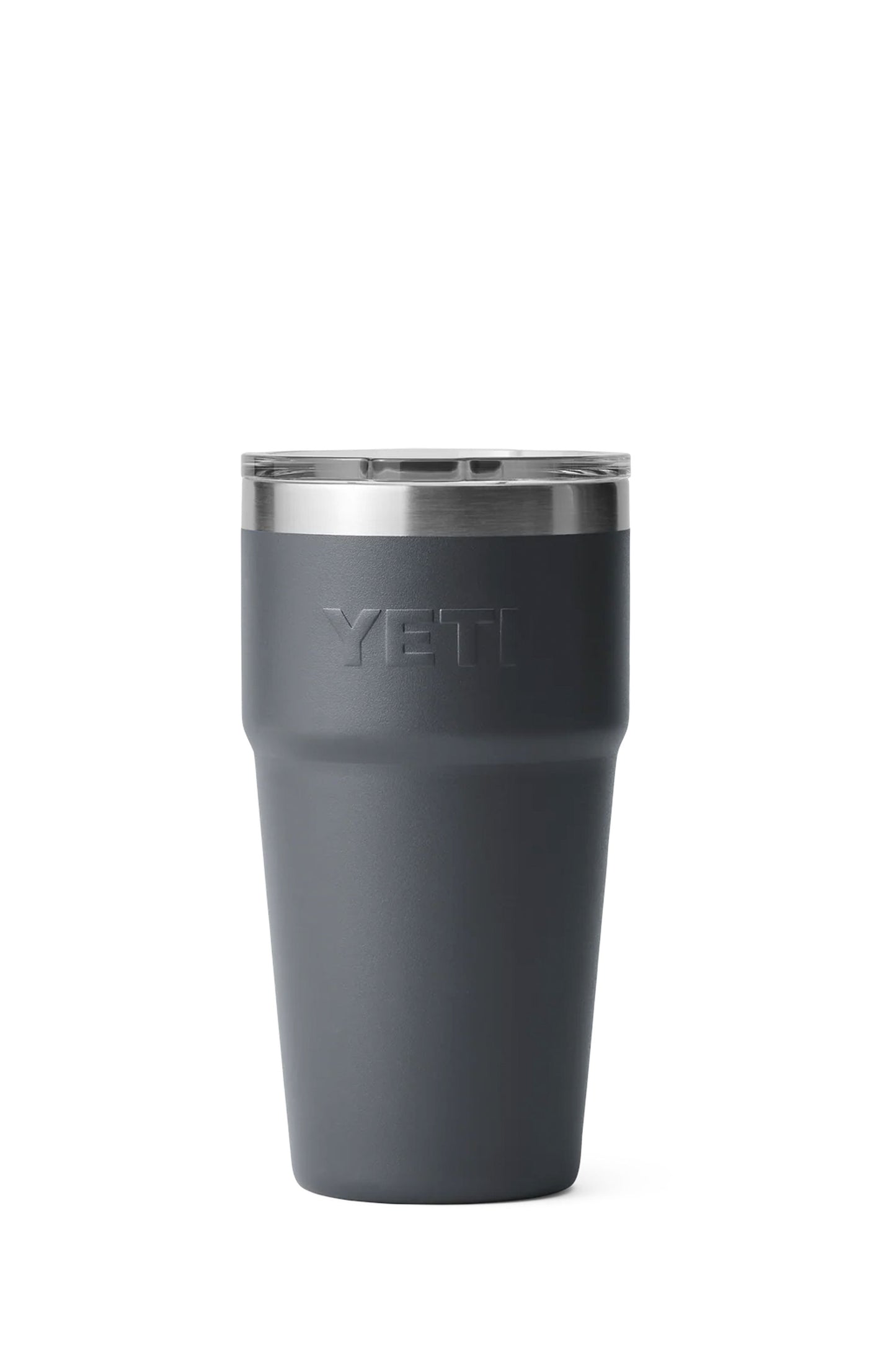 Charcoal YETI tumbler with a silver lid Pukas Surf Shop