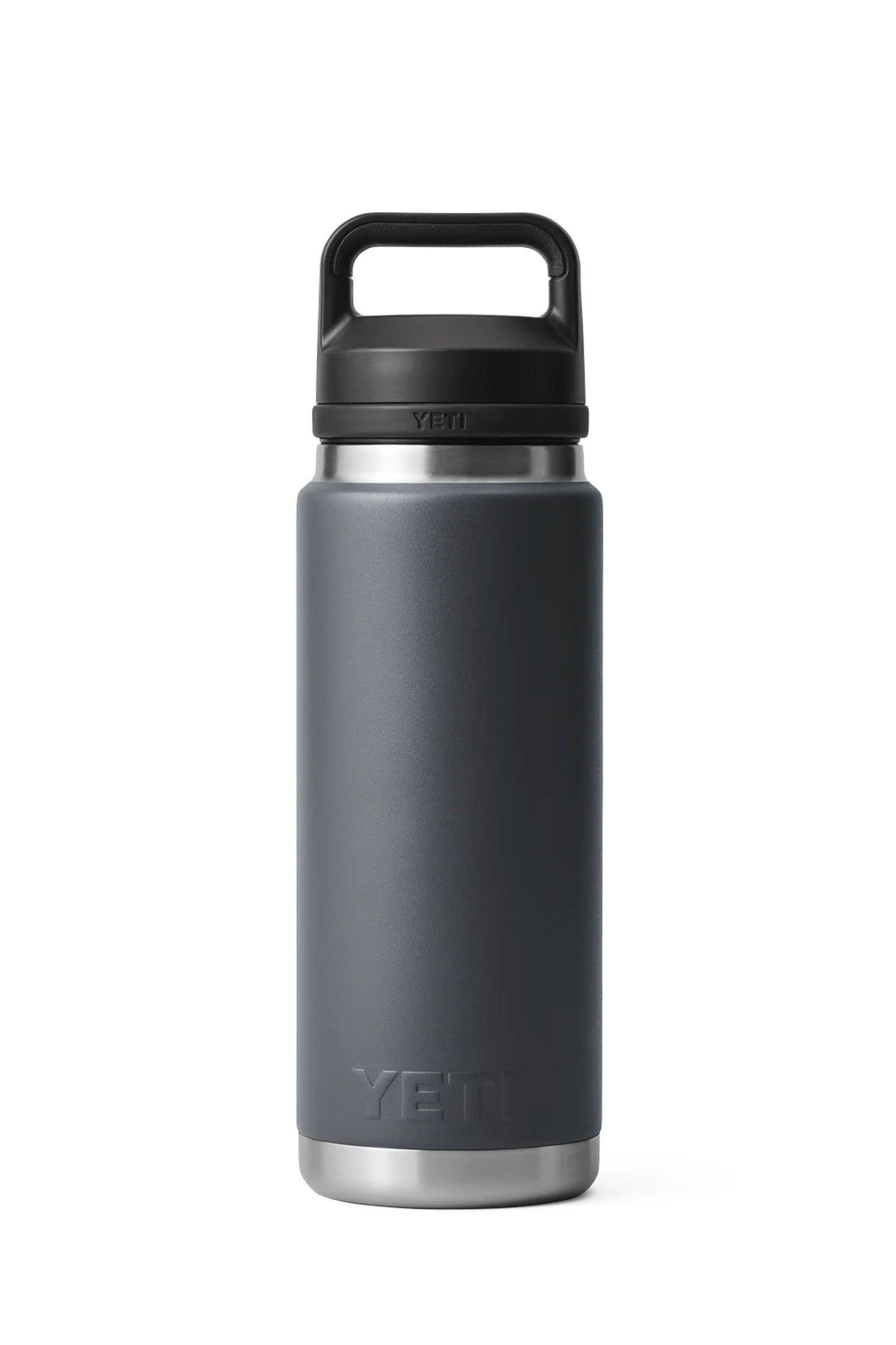 Gray YETI water bottle with black lid Pukas Surf Shop