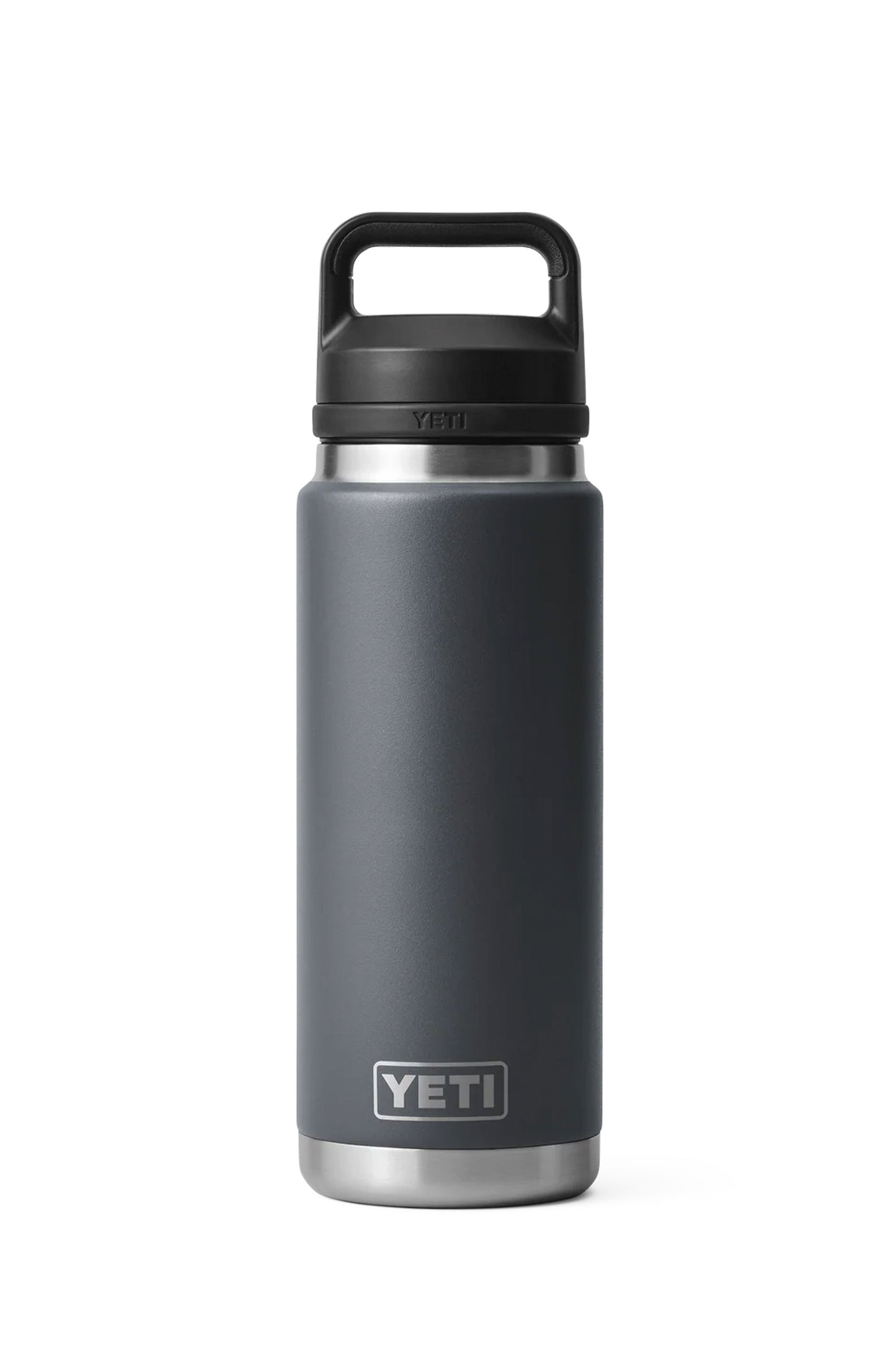 Gray YETI water bottle with black lid Pukas Surf Shop