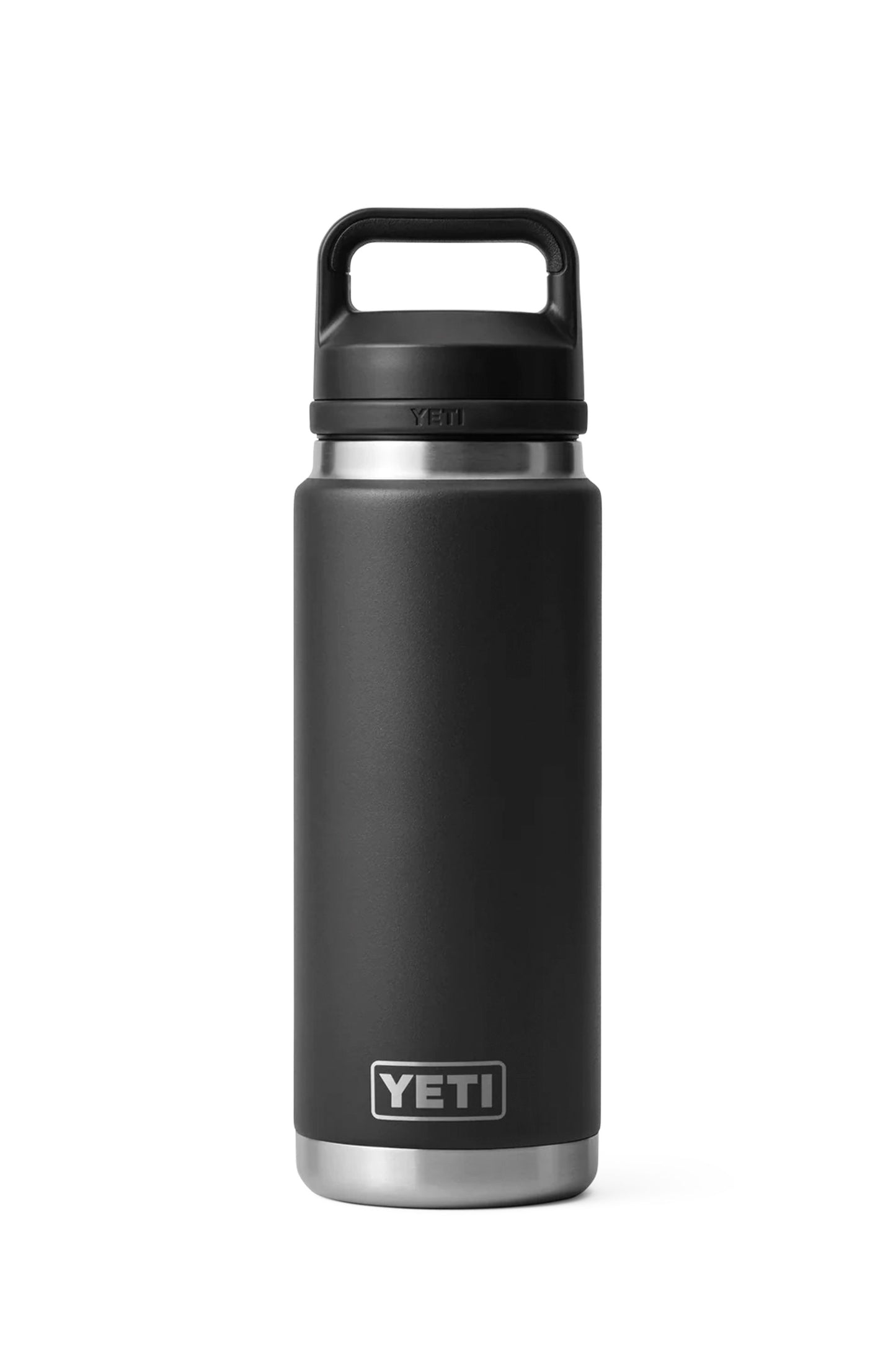 Black YETI water bottle with a black lid Pukas Surf Shop