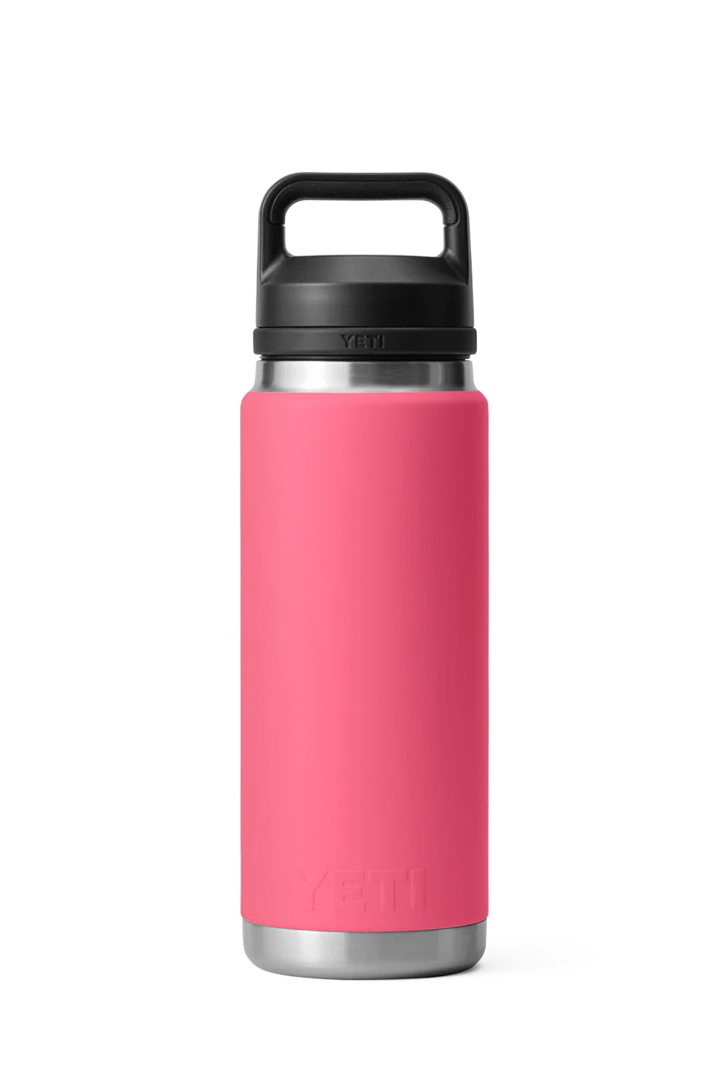 Pink YETI water bottle with black lid Pukas Surf Shop