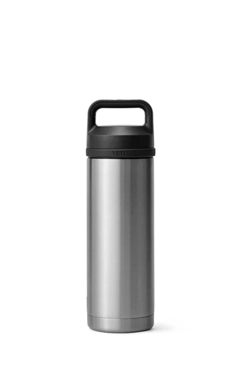 YETI Rambler 18 oz Bottle Chug in stainless steel with black Chug Cap