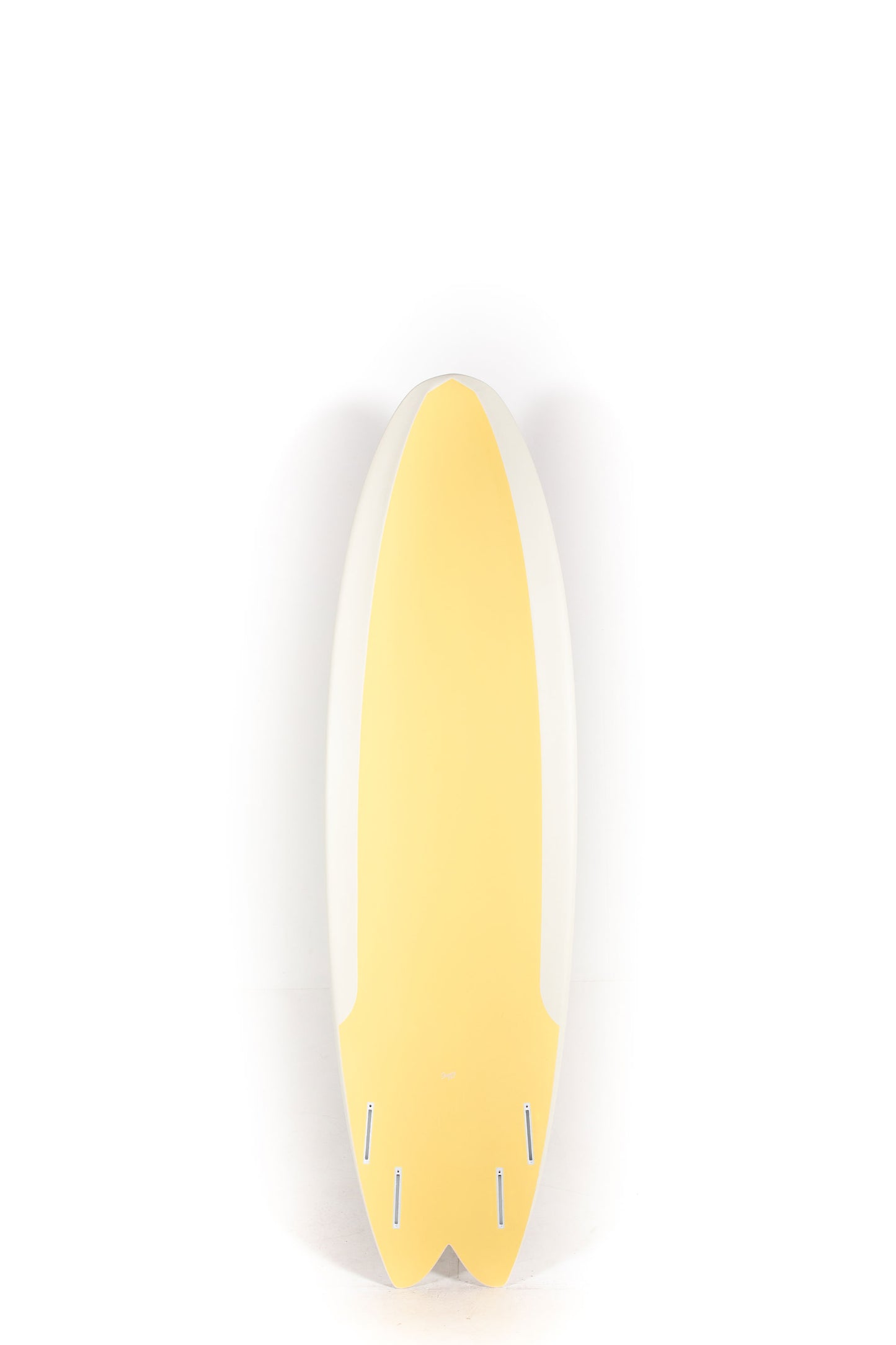 White and yellow Ellis Ericson Surfboard Lite Kite size 6'6" on a white background by Pukas Surf Shop - 2