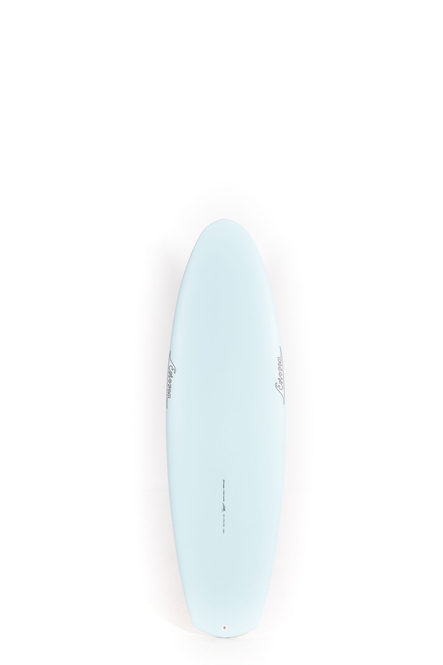 Light blue and pink Ellis EricsonSurfboard size 5'11" on a white background by Pukas Surf Shop