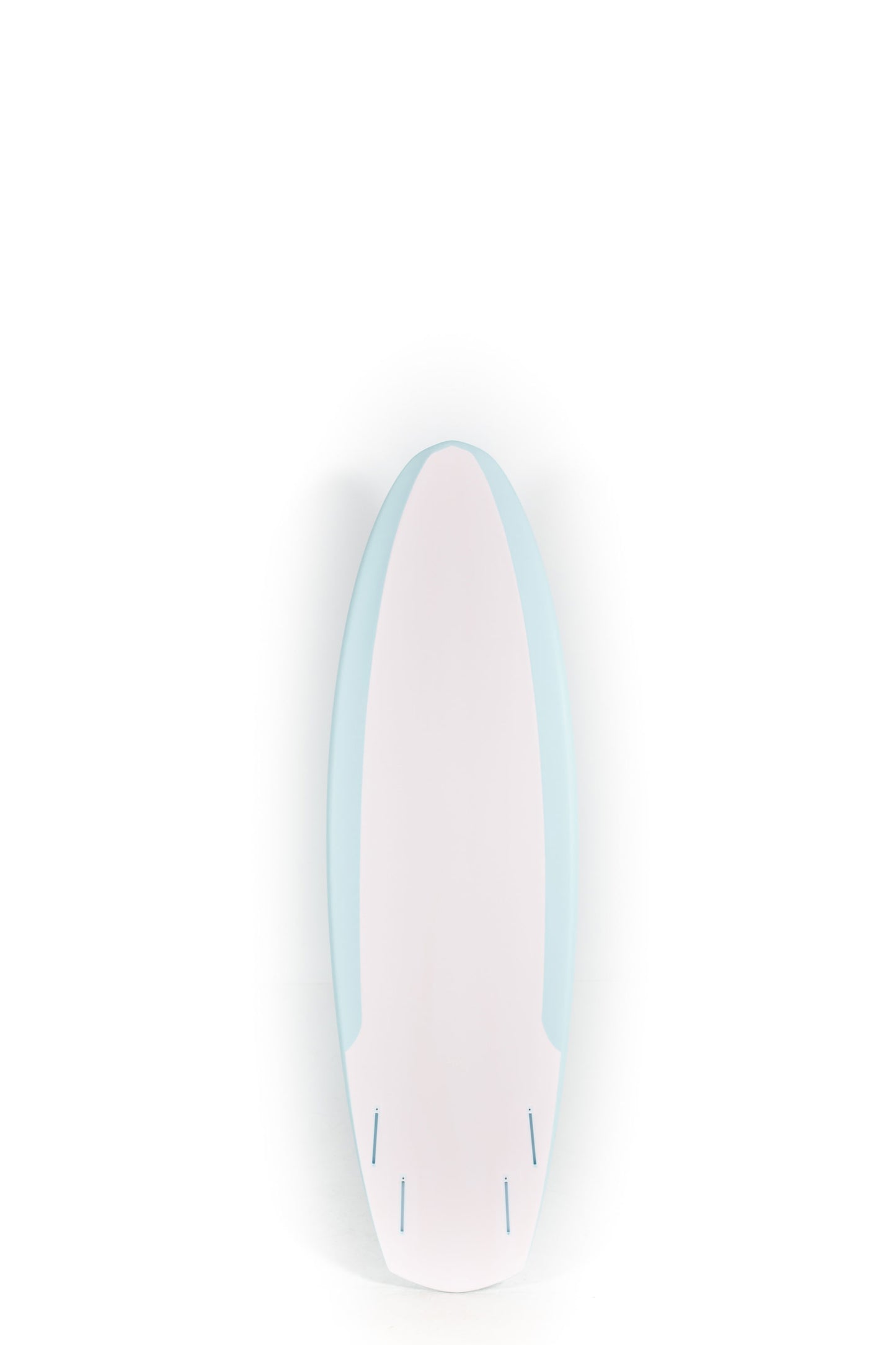 Light blue and pink Ellis EricsonSurfboard size 5'11" on a white background by Pukas Surf Shop - 2