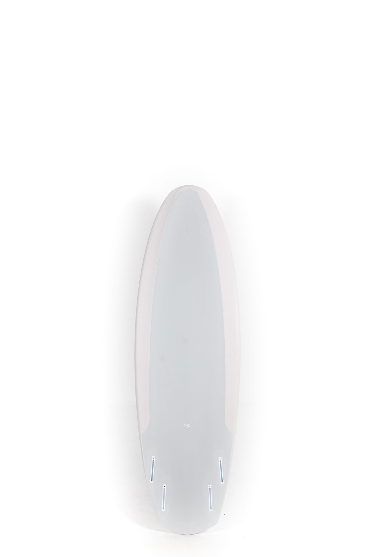 Grey and pink Ellis Ericson Lite Kite Surfboard size 5'9" on a white background by Pukas Surf Shop - 2
