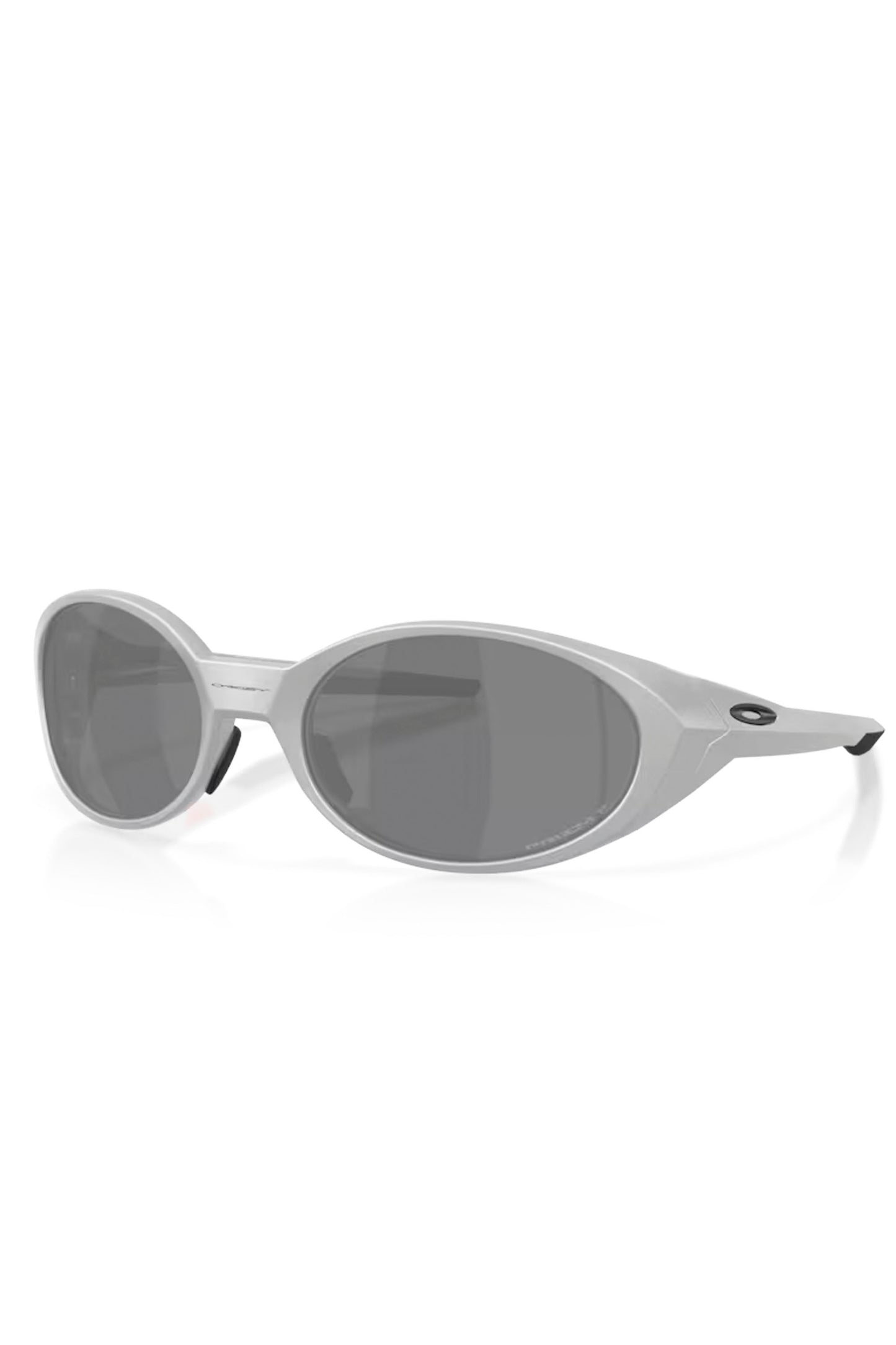 Oakley Eye Jacket Redux sunglasses in silver frame with Prizm Black Polarized lenses - side view