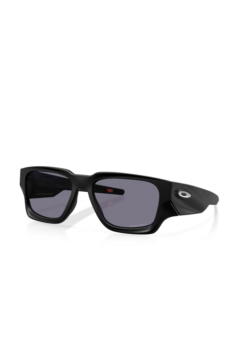 Oakley Instagator Matte Black Prizm Grey — bold matte black sunglasses, available at Pukas Surf Shop