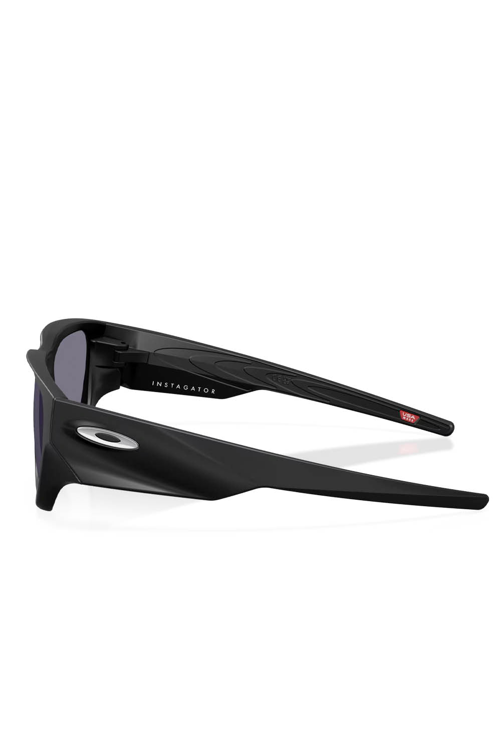 Oakley Instagator Matte Black Prizm Grey — bold matte black sunglasses, available at Pukas Surf Shop