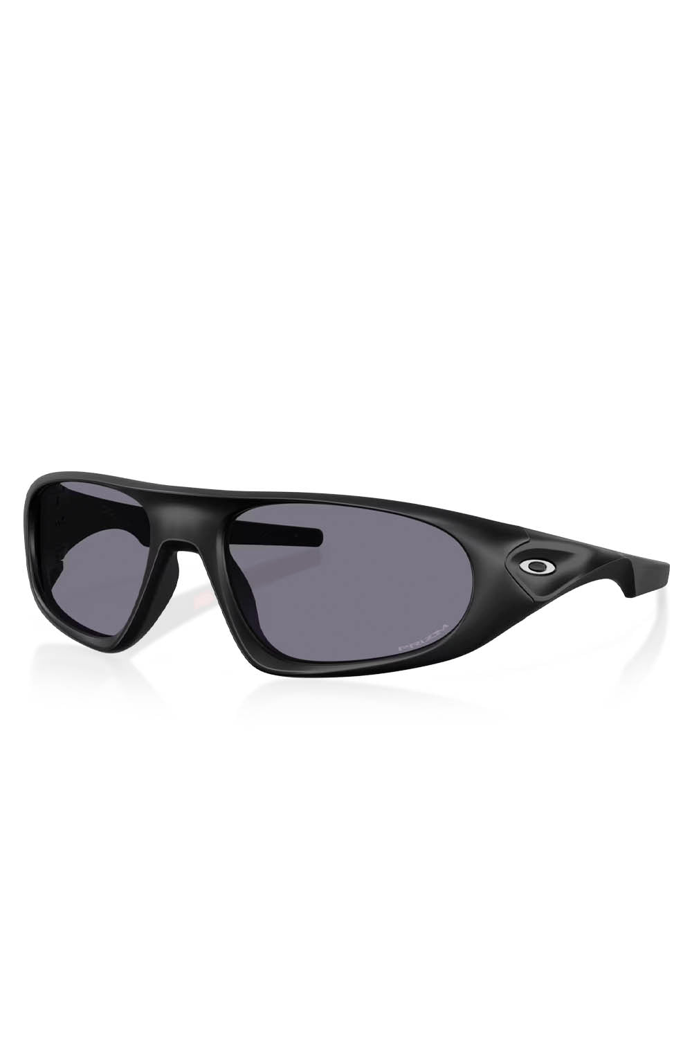 Oakley Neoforma Matte Black Prizm Grey — wraparound sunglasses available at Pukas Surf Shop