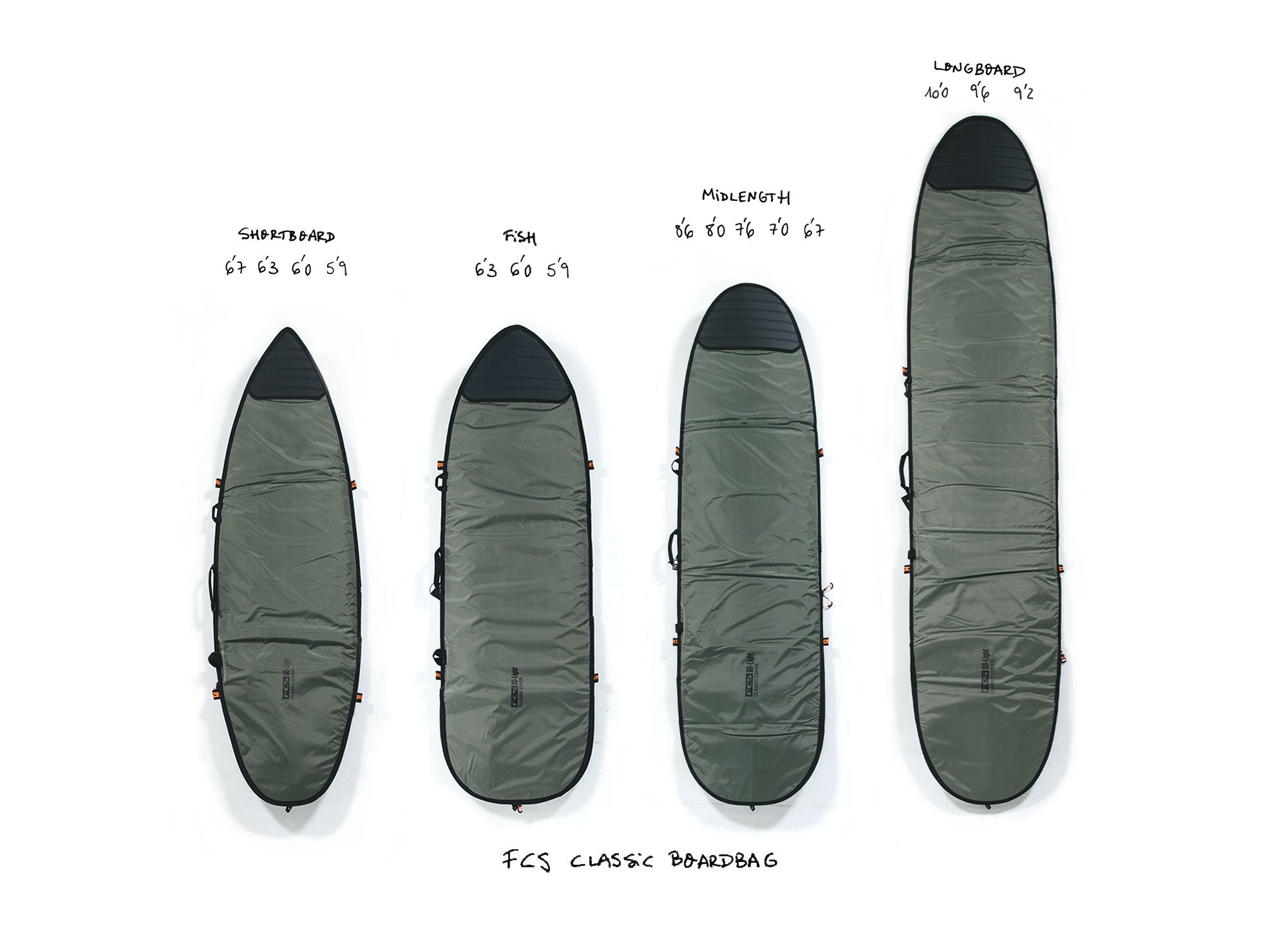 FCS 8.0 Classic Cover Mid-Length Board Bag | Shop at PUKAS SURF SHOP