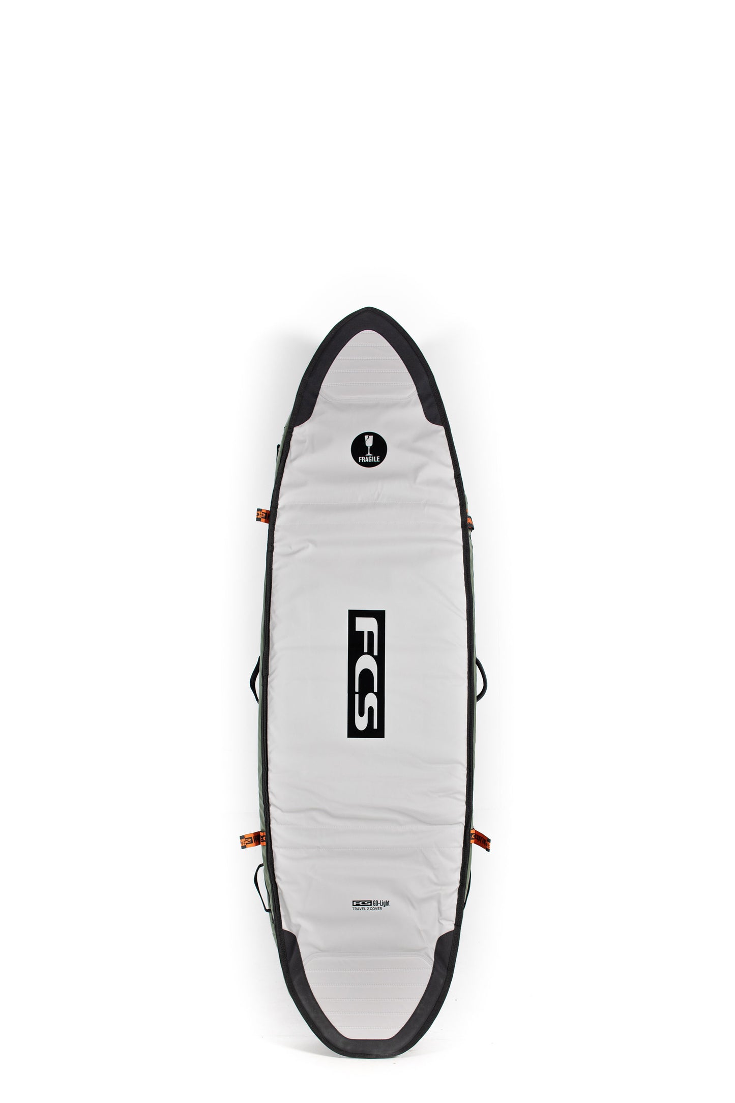 FCS TRAVEL 2 boardbag with FCS logo on a white background