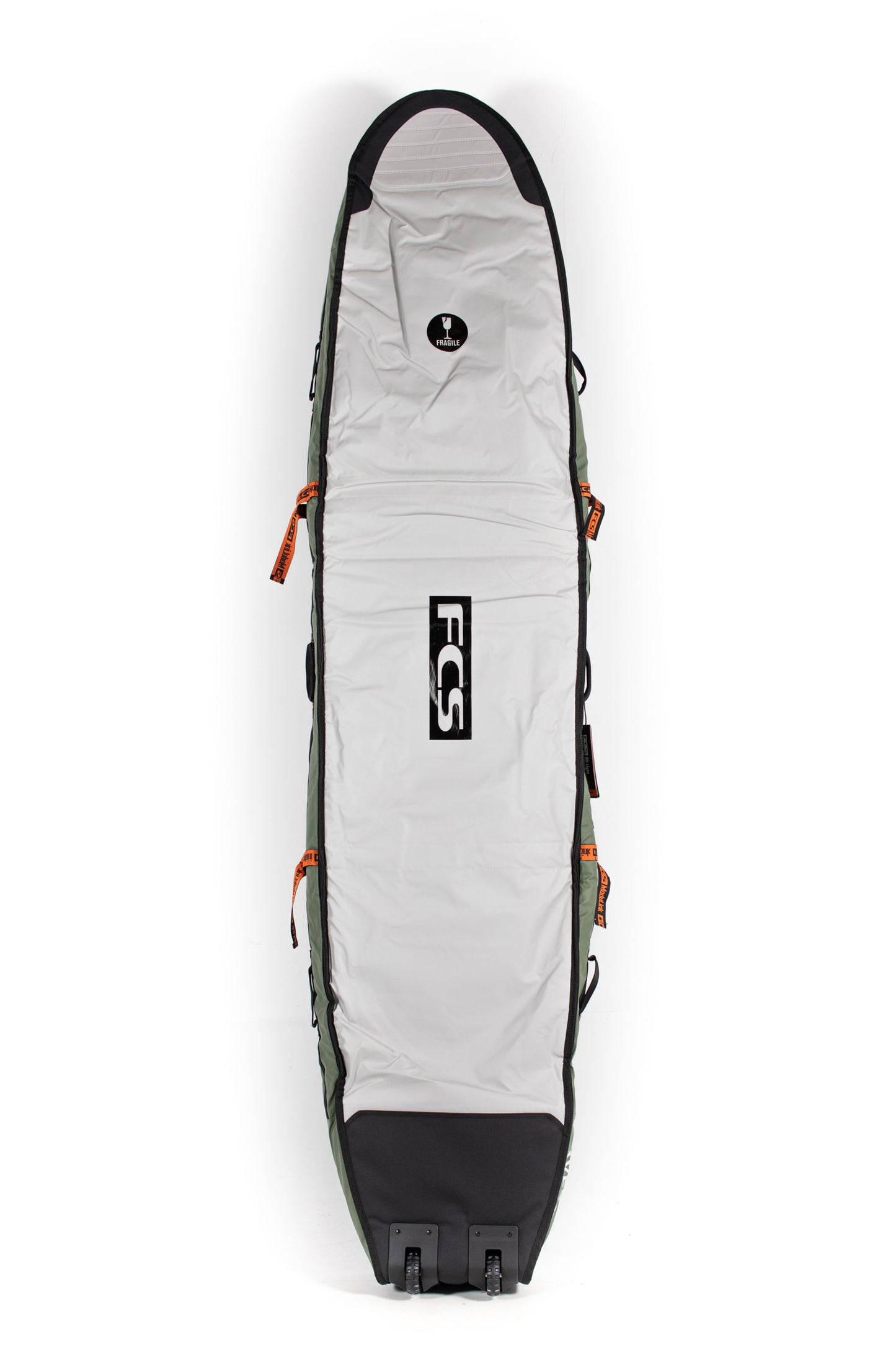 FCS surfboard bag on a white background