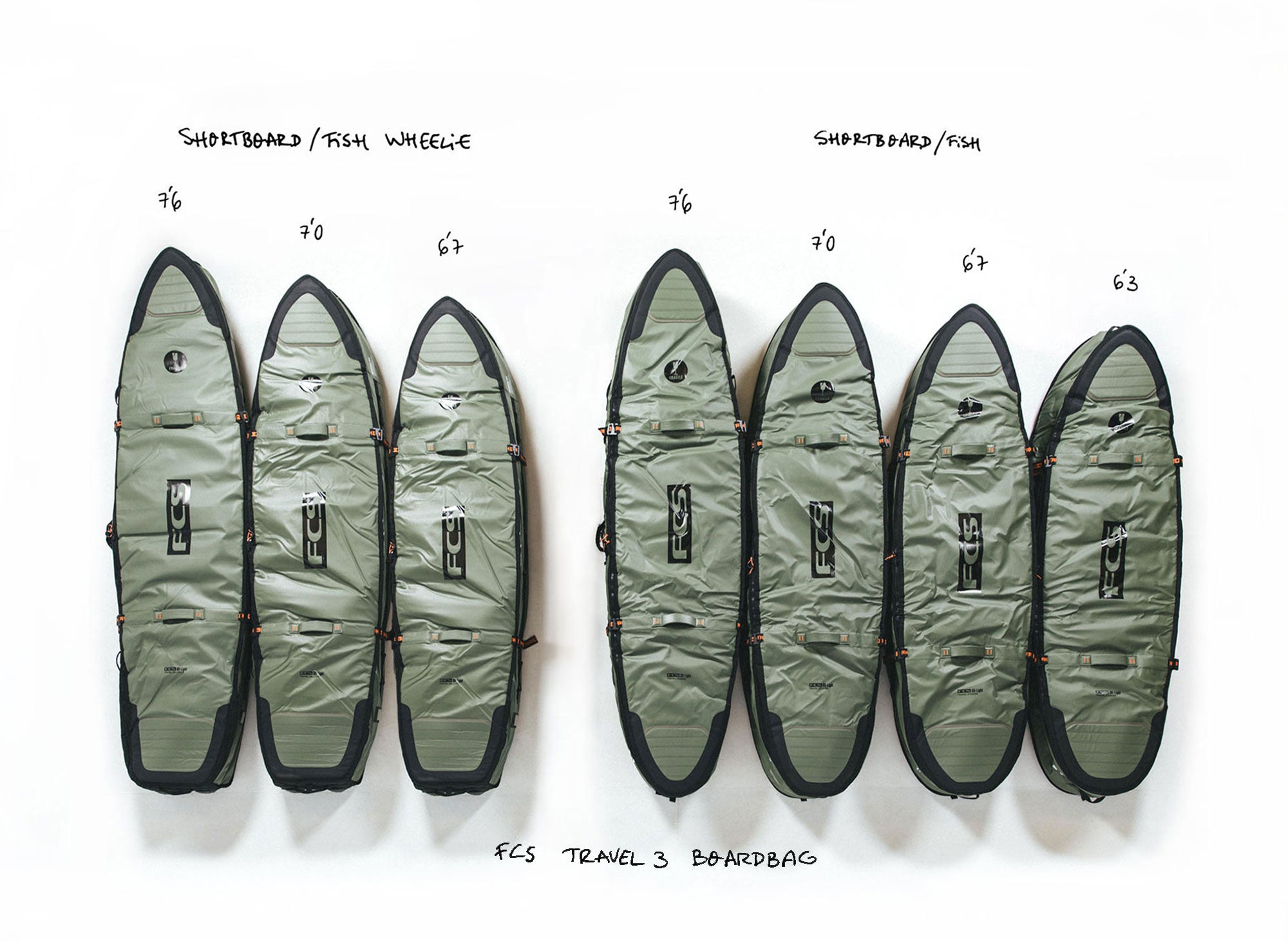 FCS 6.3 Travel 3 Shortboard/Fish Cover | Shop at PUKAS SURF SHOP