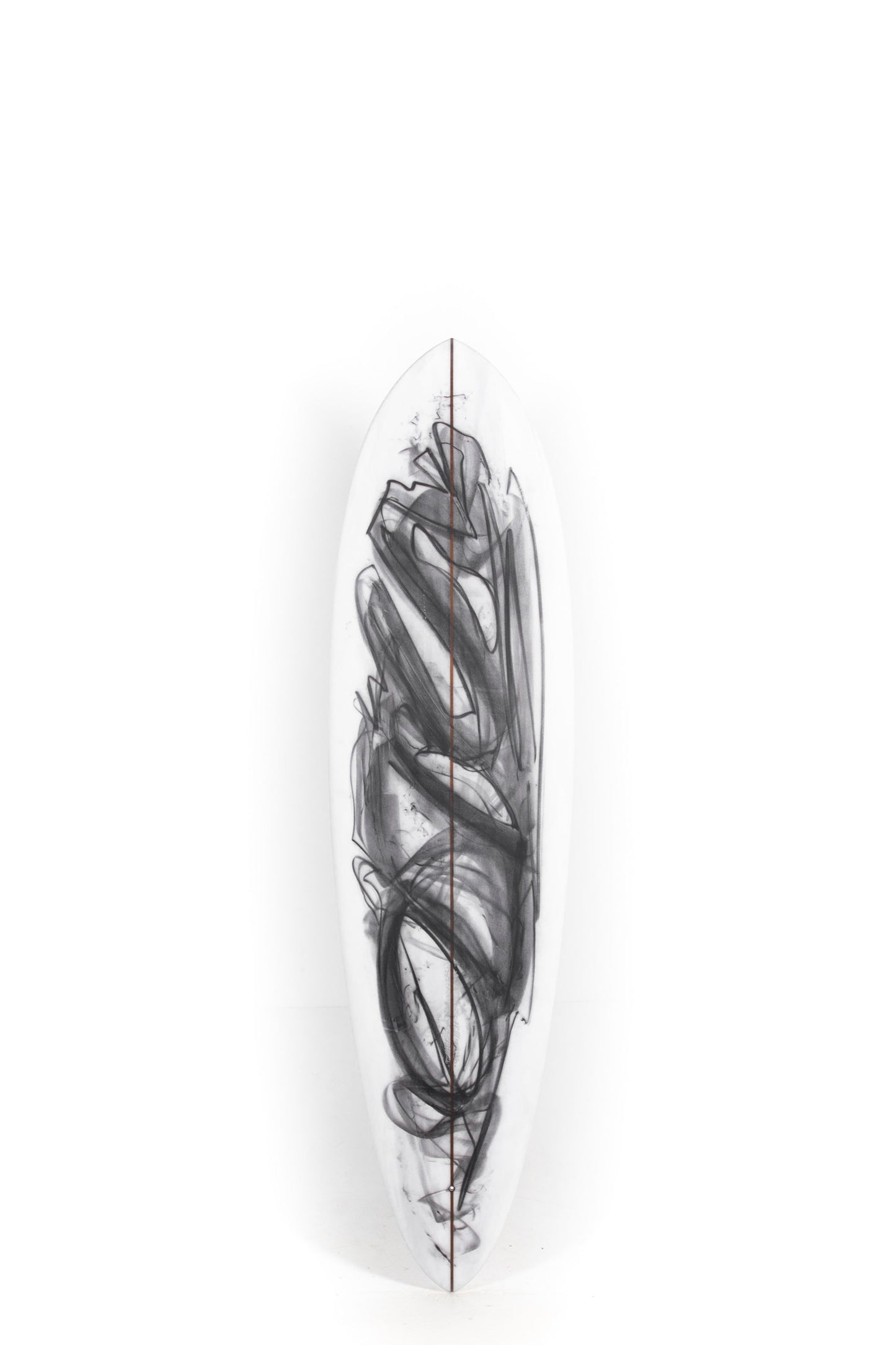 Black and white Fantastic Acid Antistatic Hull size 6'11" on a white background by Pukas Surf Shop