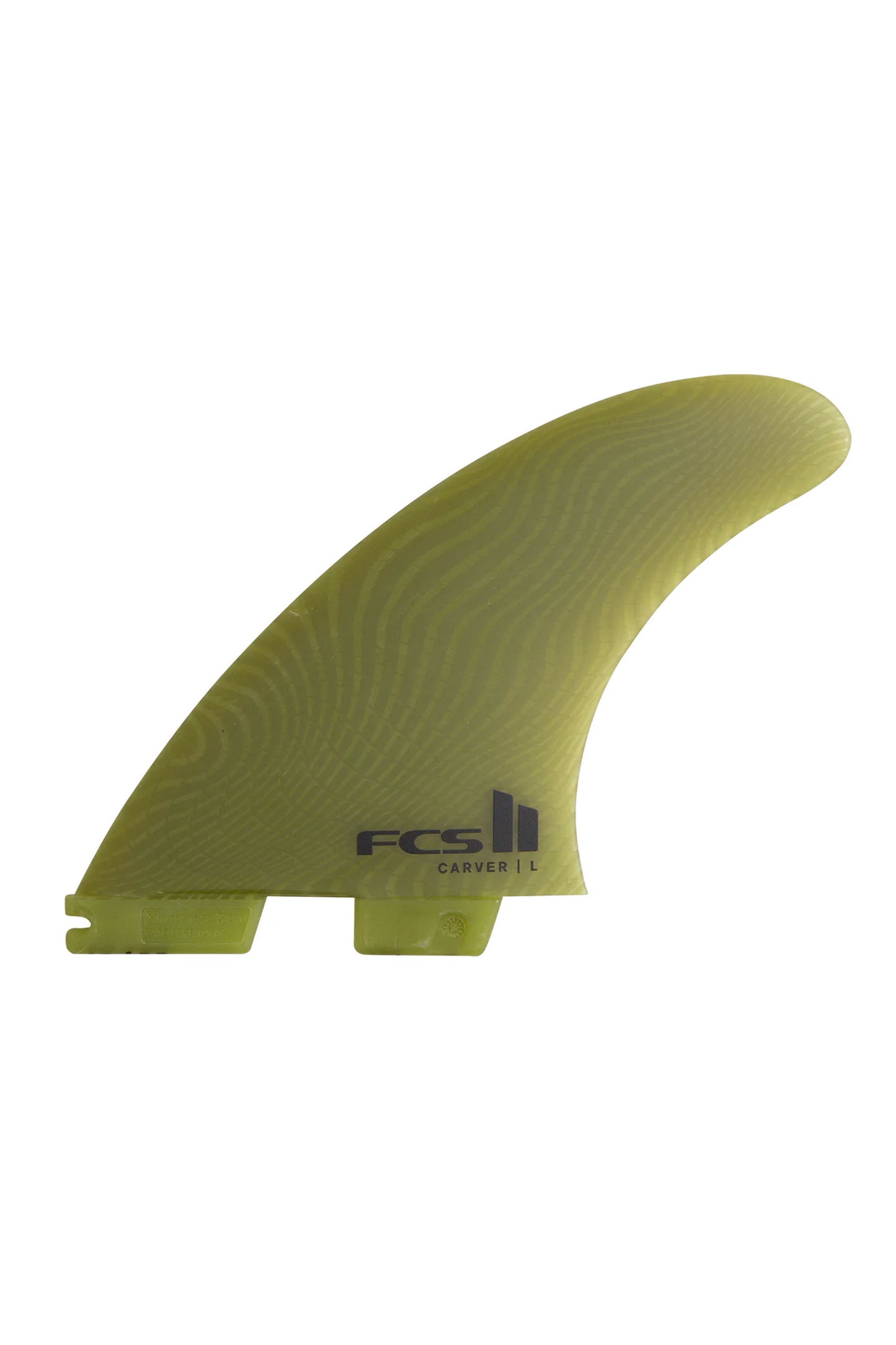 FCS II Carver fin profile showing template shape