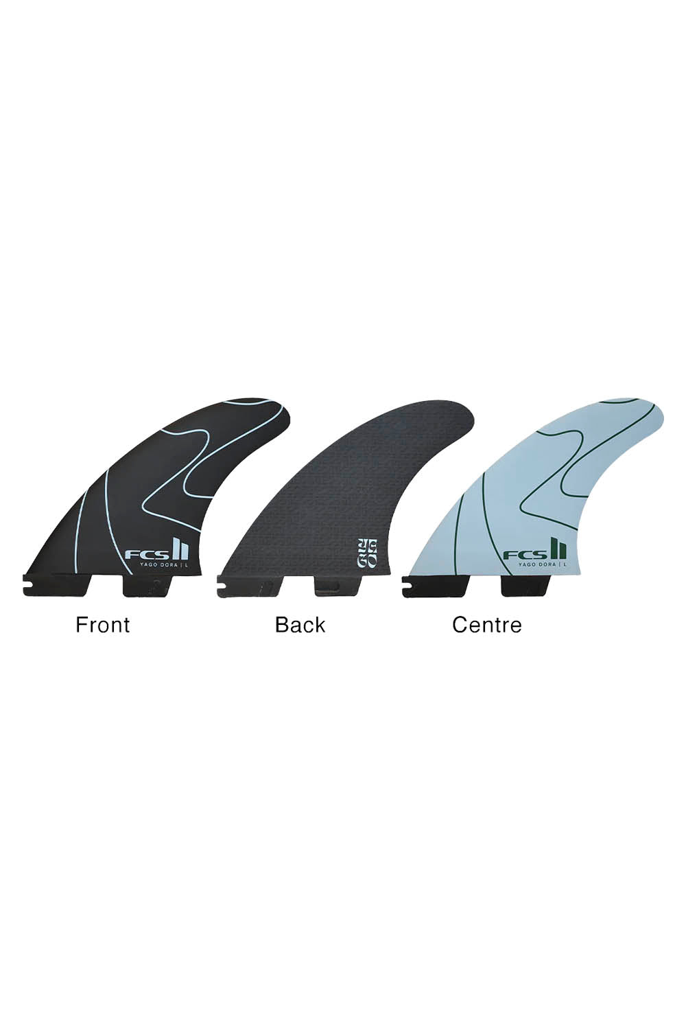FCS II Yago Dora PC Tri Fin Set Large Flux Charcoal | Shop at