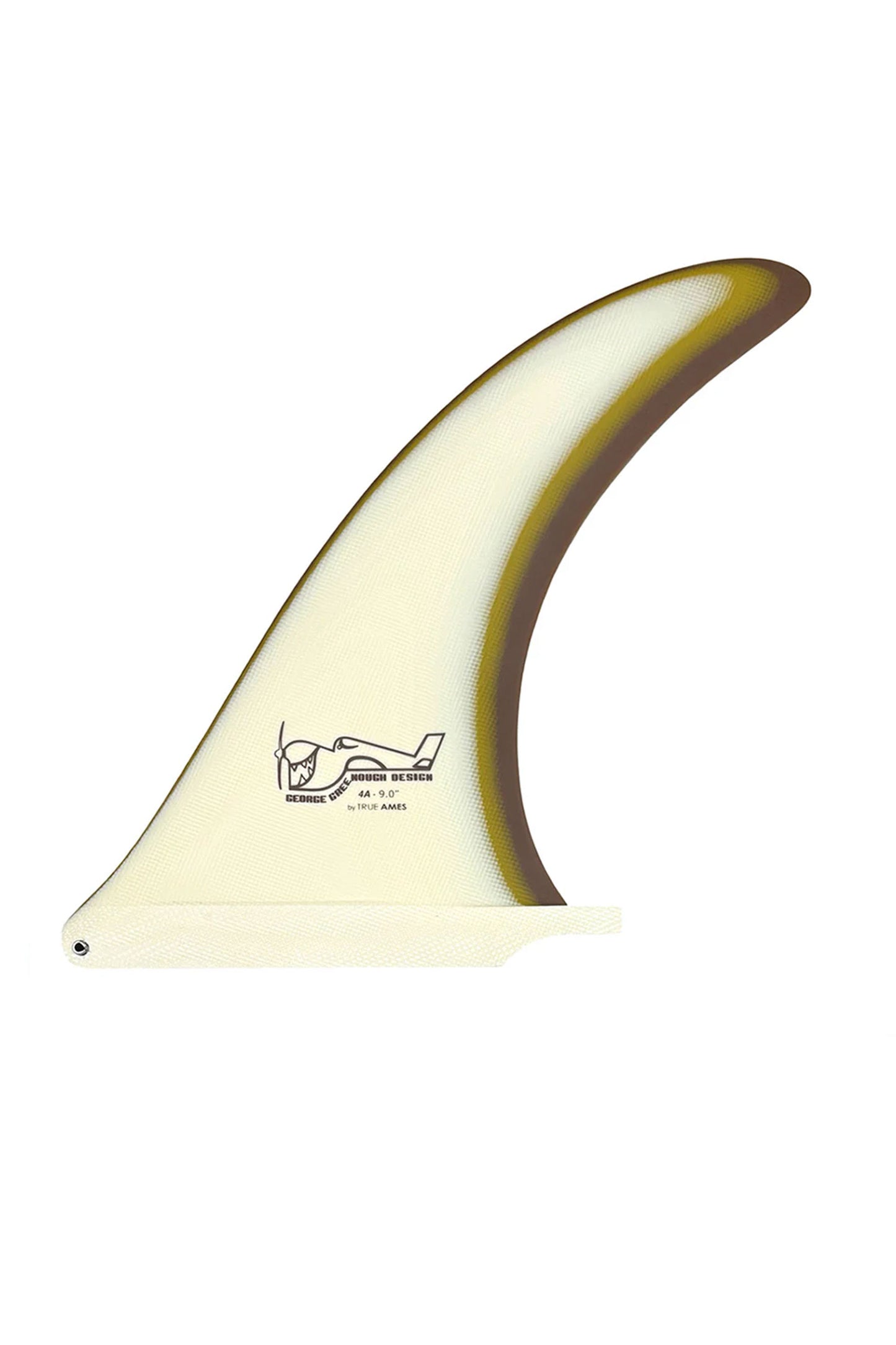 True Ames George Greenough 4A 7.5 single fin in Sandbar color - front view