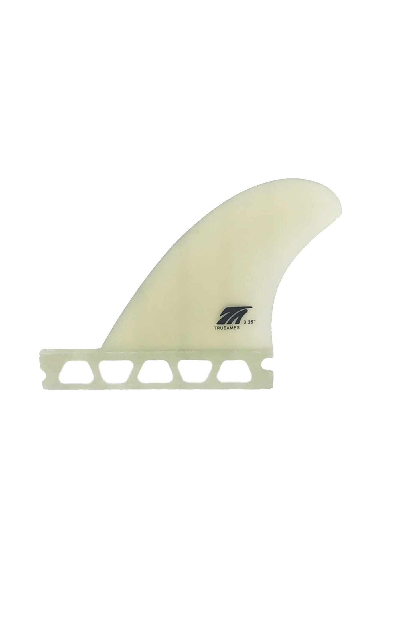 True Ames side Bites 3.25 solid fiberglass in clear - front view