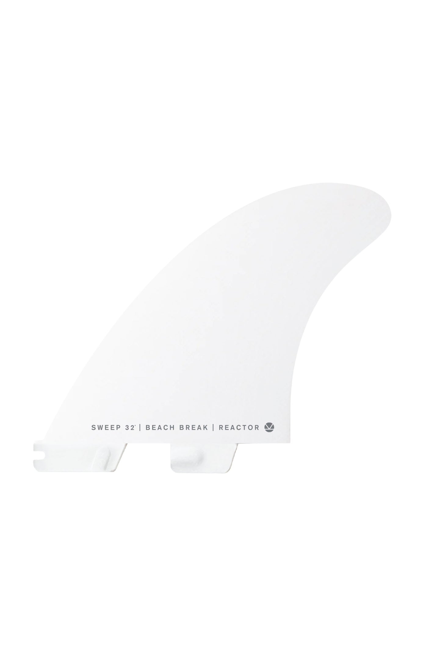 FCS II Reactor tri fins in PC construction and white color - front view