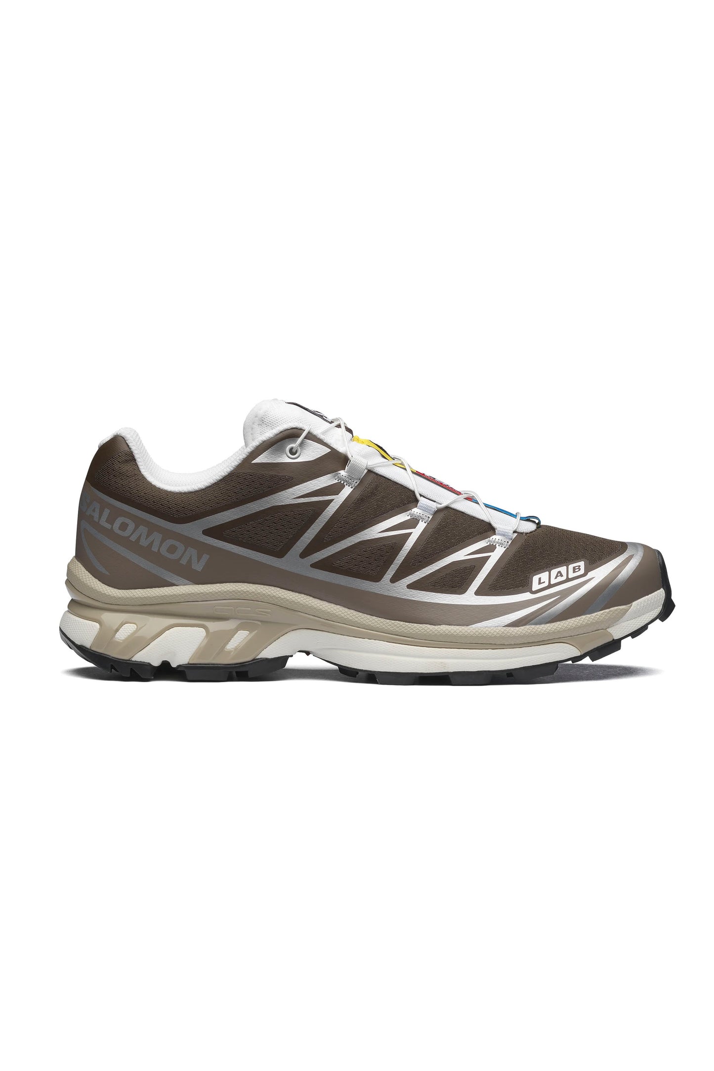 Salomon XT-6 Earth Brown Walnut trail running shoes side view detail
