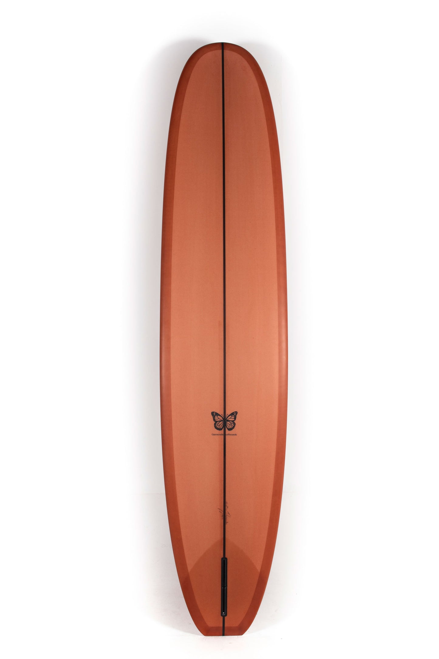 Brown Garmendia Surfboard Noserider size 9'2" on a white background by Pukas Surf Shop - 2