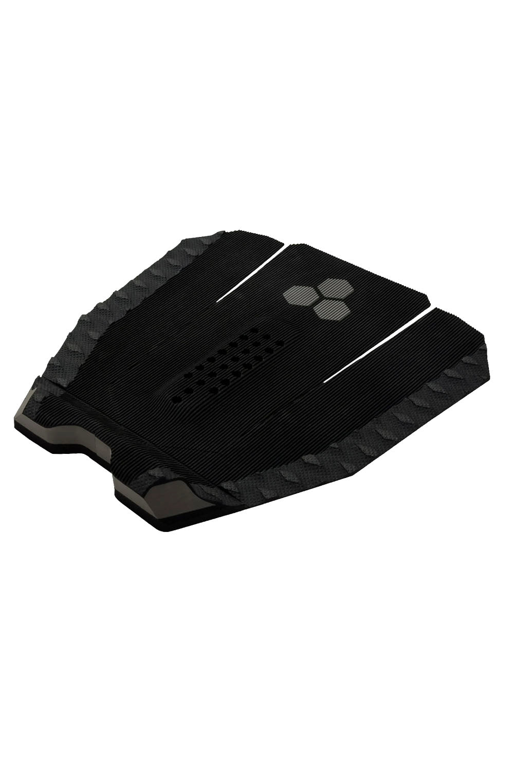 Channel Islands CI Flux 2.0 black three-piece surfboard tail pad with MegaKush arch