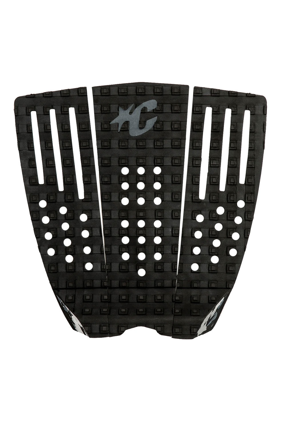 Black grip against a white background