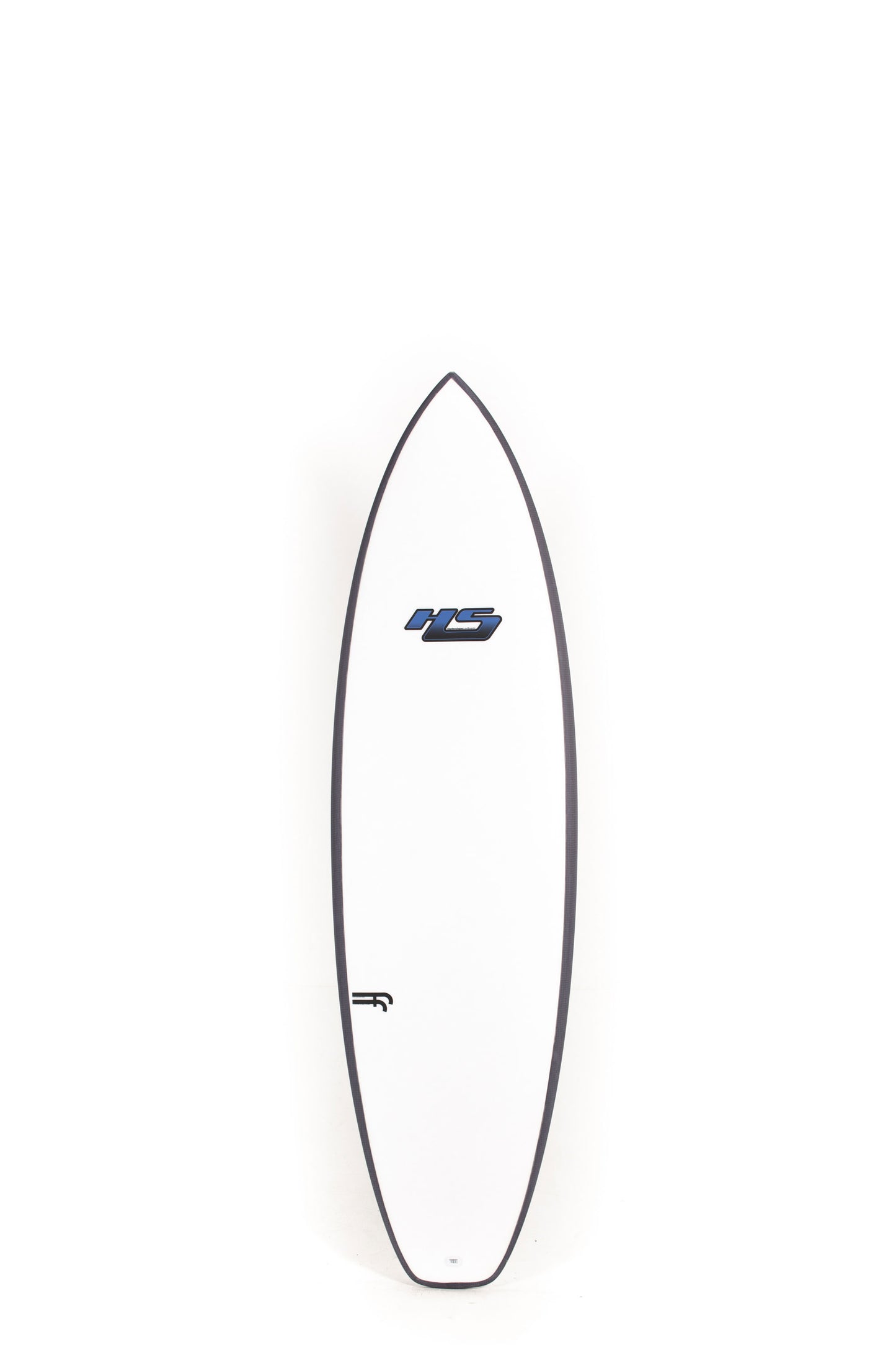 White Haydenshapes Nova Surfboard with black rails size 6'6" on a white background by Pukas Surf Shop - 1