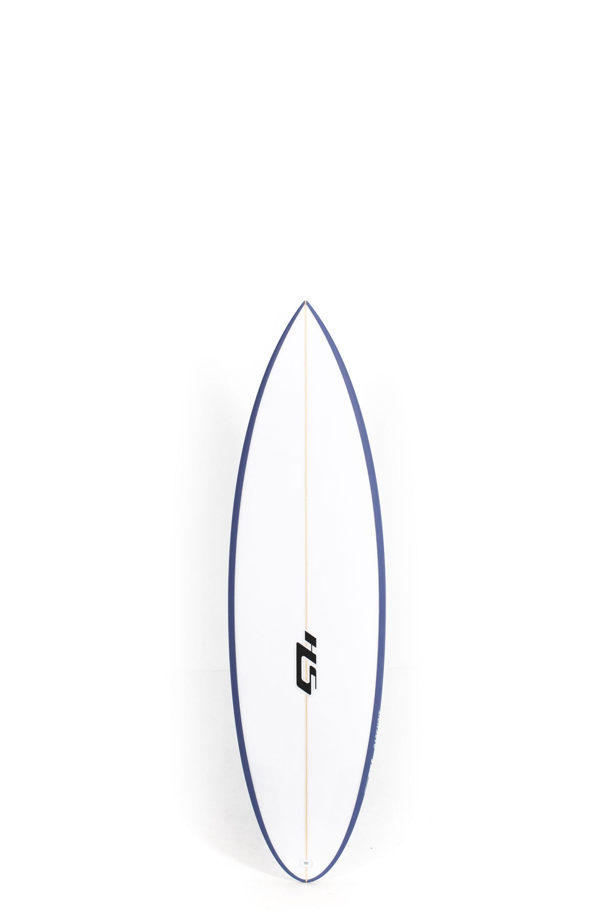 White and blue Haydenshapes DarkNoiz size 5'11" on a white background by Pukas Surf Shop
