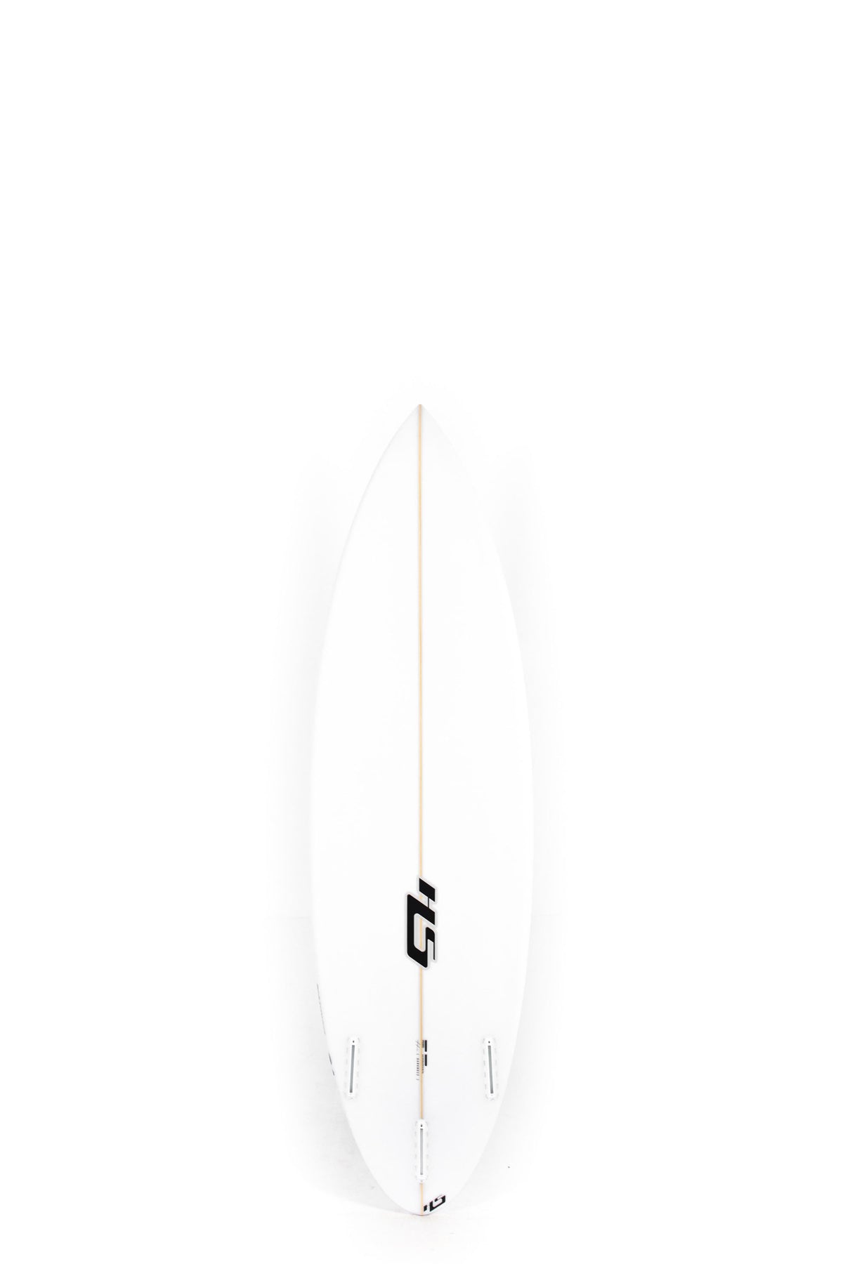 White Haydenshapes Surfboard Dark Noiz size 6'0" on a white background by Pukas Surf Shop - 2